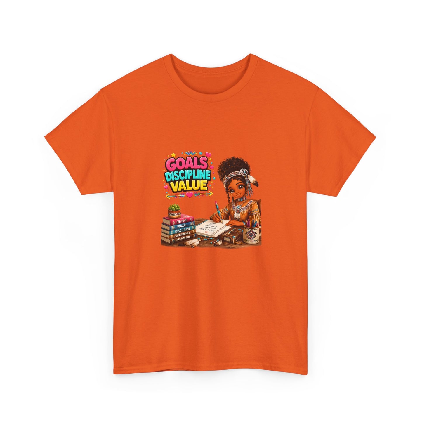 Motivational Study T-Shirt — "Goals, Discipline, Value" Graphic Tee for Students & Learners