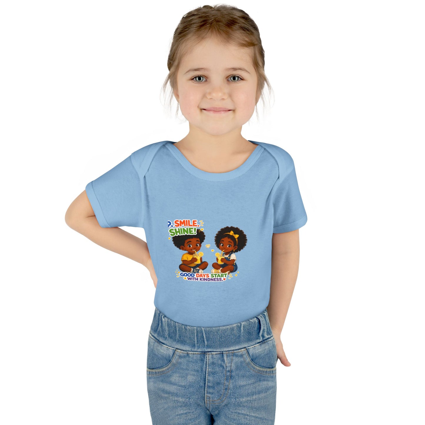 Infant Bodysuit — 'Smile Shine' Cute Baby Onesie with Positive Message