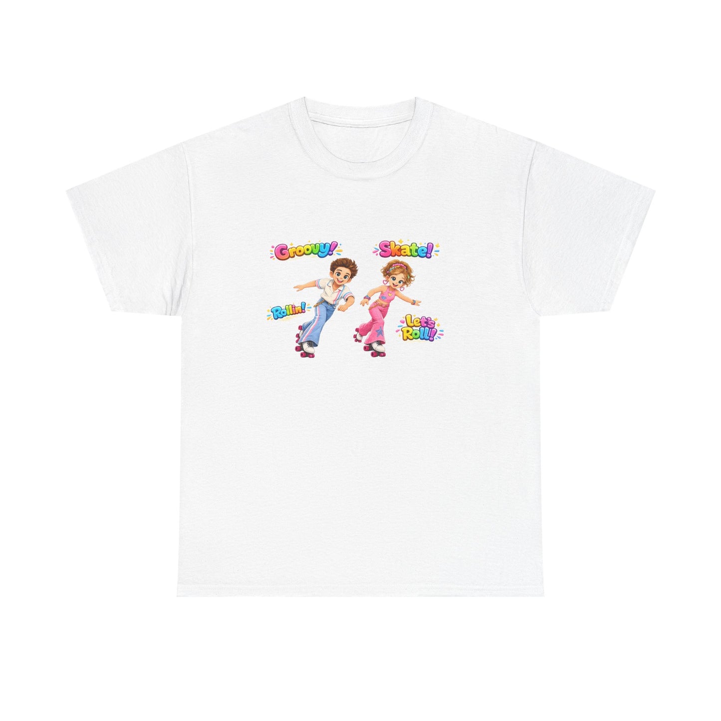 Kids Dance Party T-Shirt — "Groovy! Shake!" Retro Cartoon Kids Tee