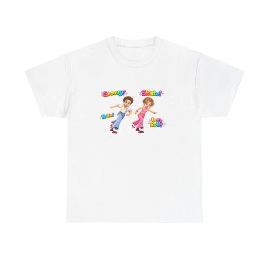Kids Dance Party T-Shirt — "Groovy! Shake!" Retro Cartoon Kids Tee