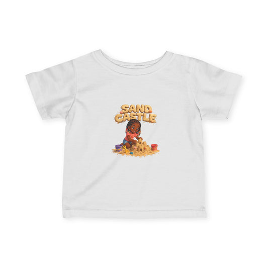 Infant Tee — "Sand Castle" Baby Beach Graphic