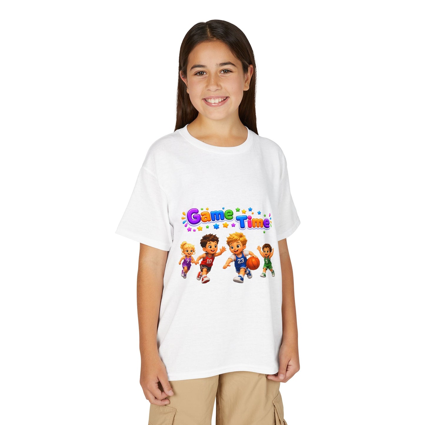 Kids T-Shirt — "Game Time" Playful Sports Graphic Tee for Boys & Girls