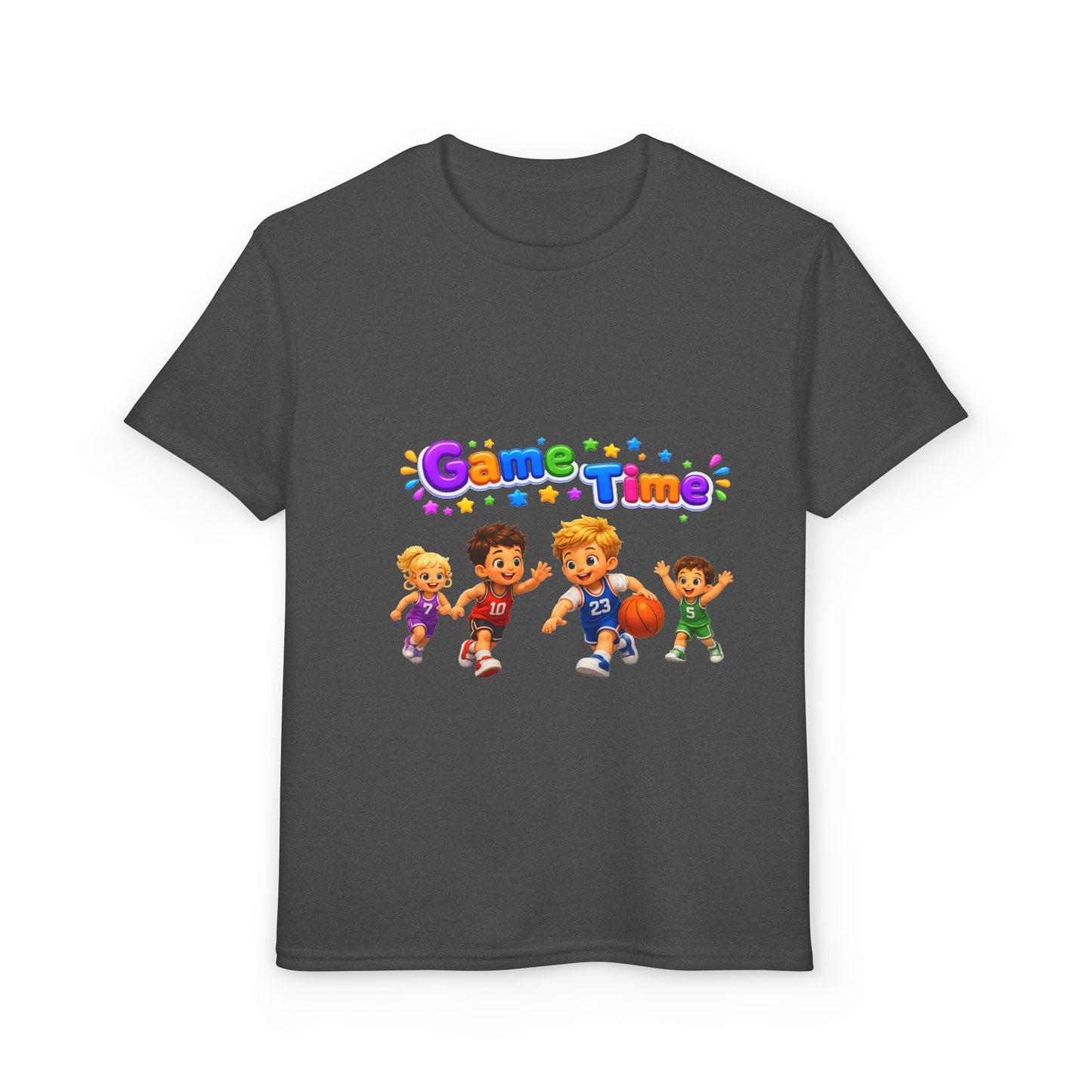 Kids T-Shirt — "Game Time" Playful Sports Graphic Tee for Boys & Girls