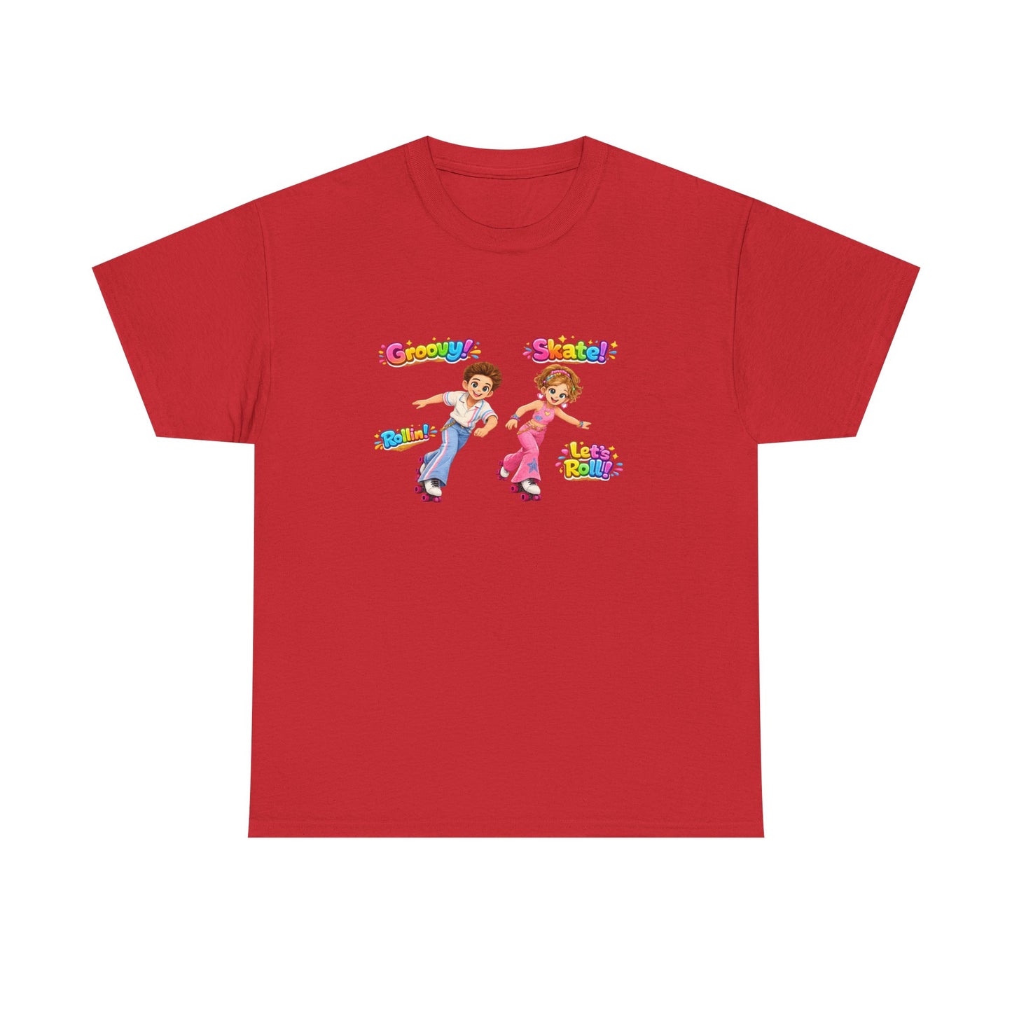 Kids Dance Party T-Shirt — "Groovy! Shake!" Retro Cartoon Kids Tee