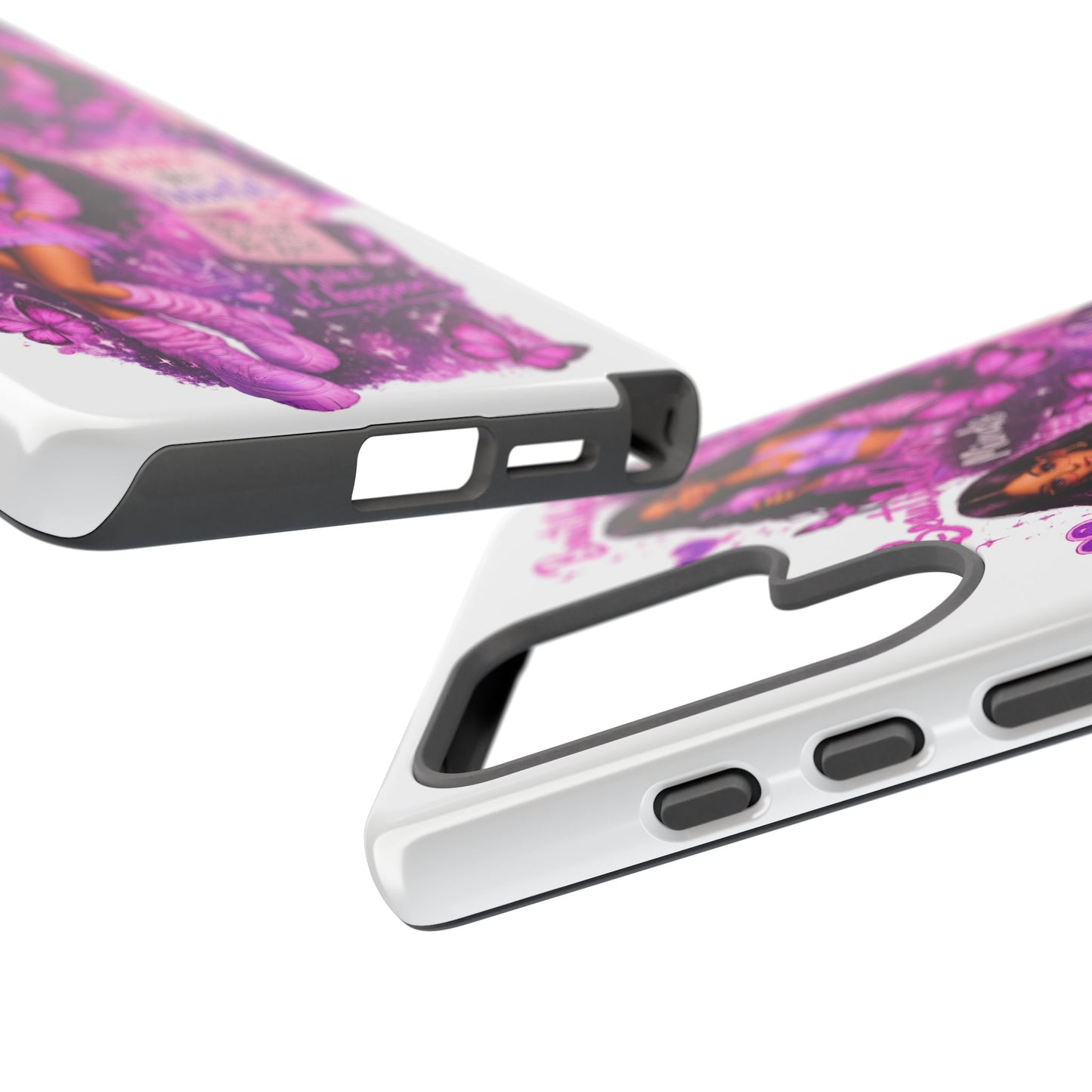 Empowered Girl Phone Case — Pink Butterfly ‘Change the World’ Design