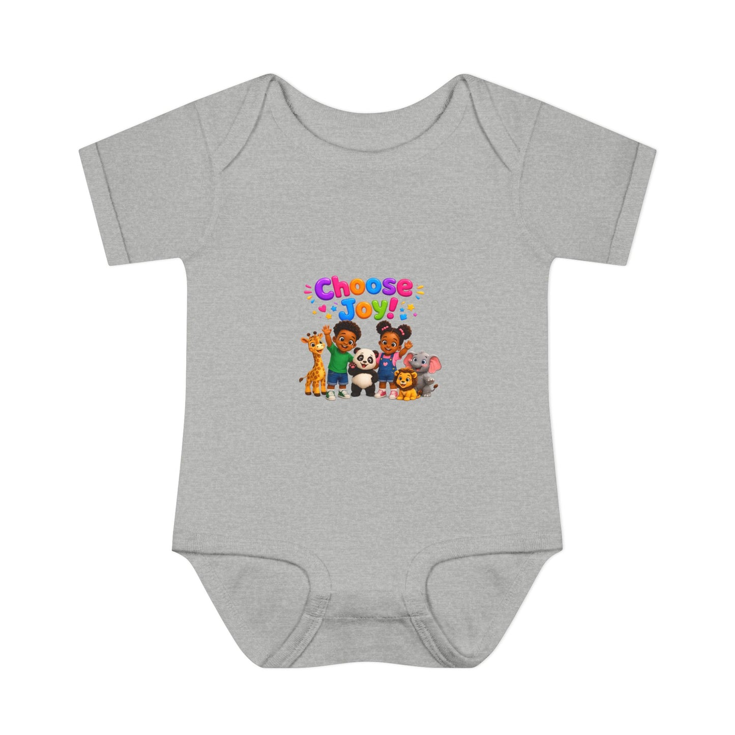 Choose Joy! Baby Bodysuit — Cute Animal Crew Infant Onesie