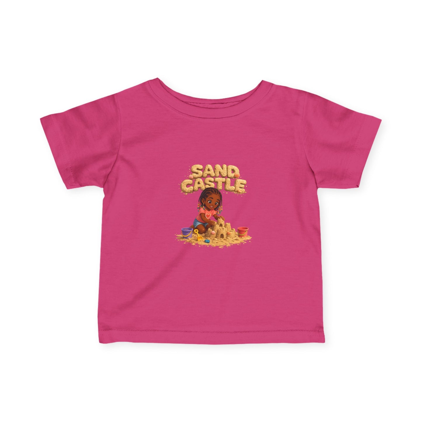 Infant Tee — "Sand Castle" Baby Beach Graphic