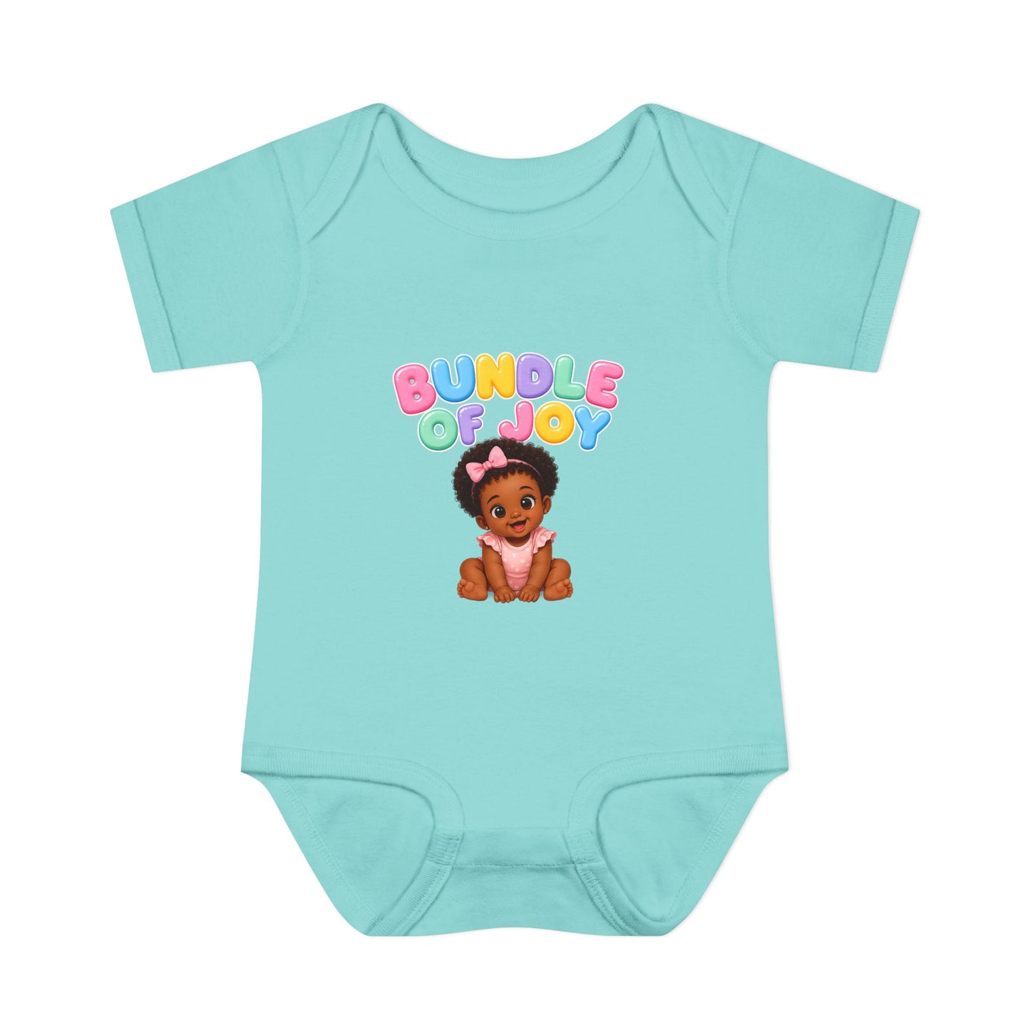 Baby Bodysuit - "Bundle of Joy" Cute African American Baby Graphic