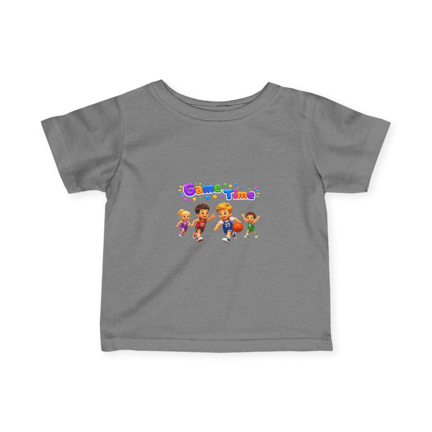 Infant Tee — "Game Time" Kids Sports Characters Graphic