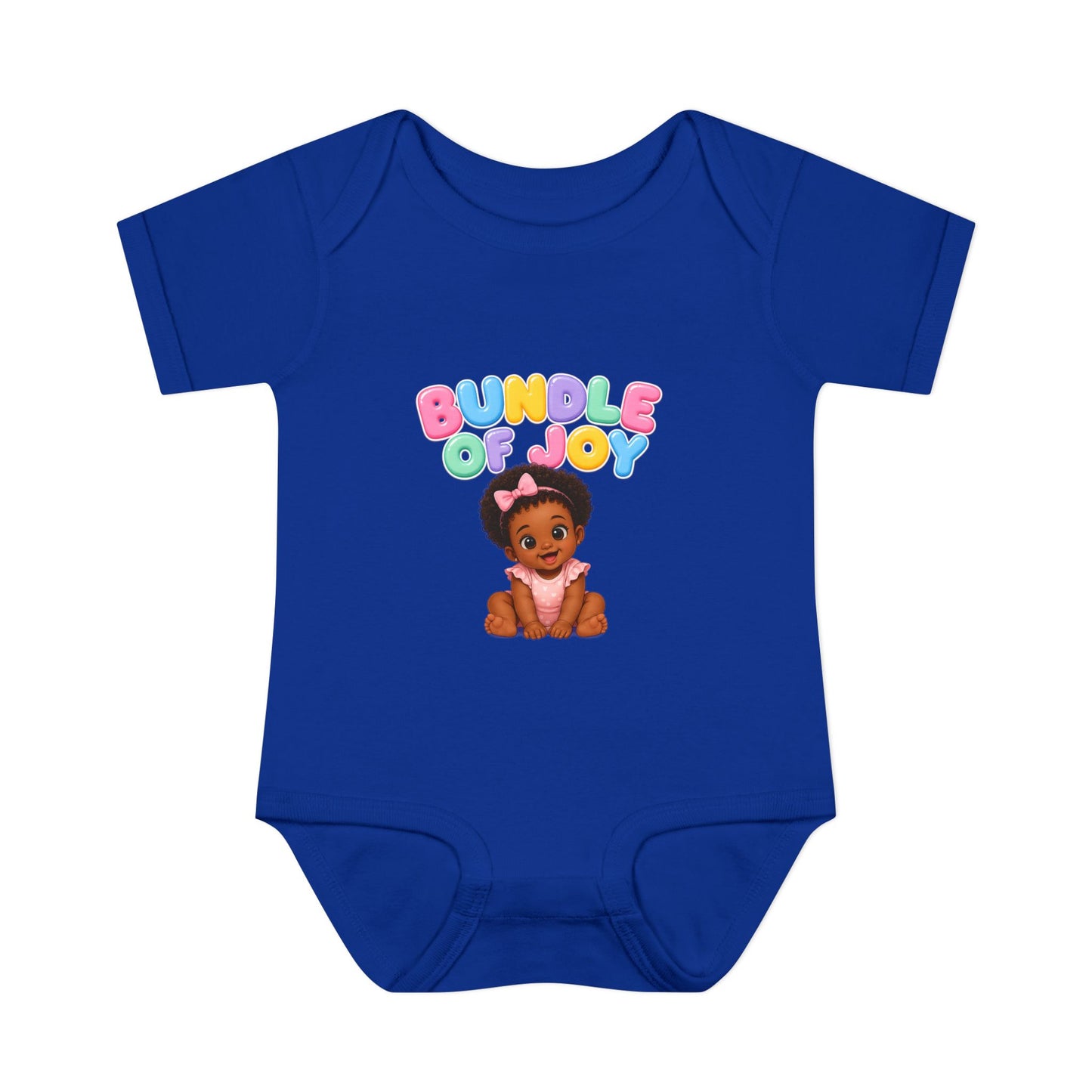 Baby Bodysuit - "Bundle of Joy" Cute African American Baby Graphic