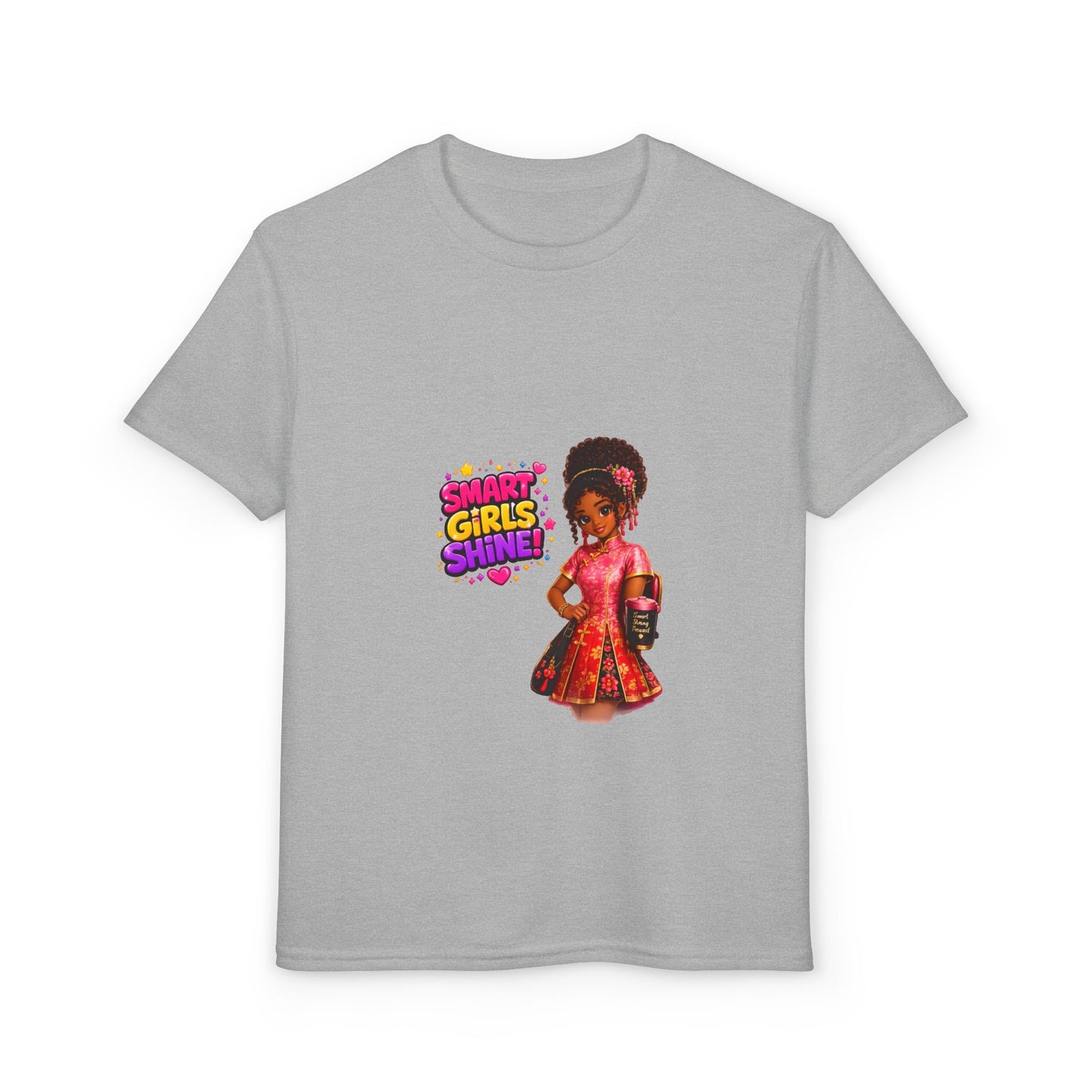 Youth T-Shirt — "Smart Girls Shine" Empowerment Tee