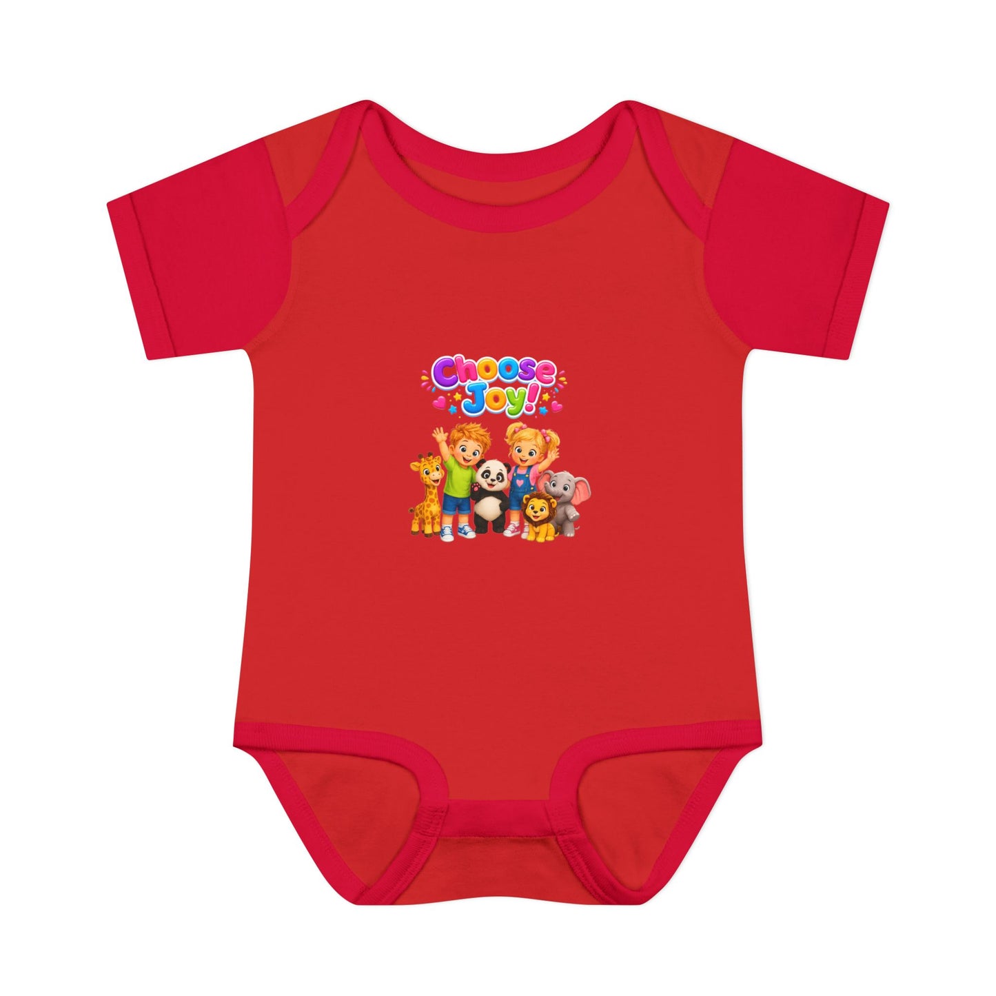 Choose Joy Baby Bodysuit — Cute Animal Crew Infant Onesie