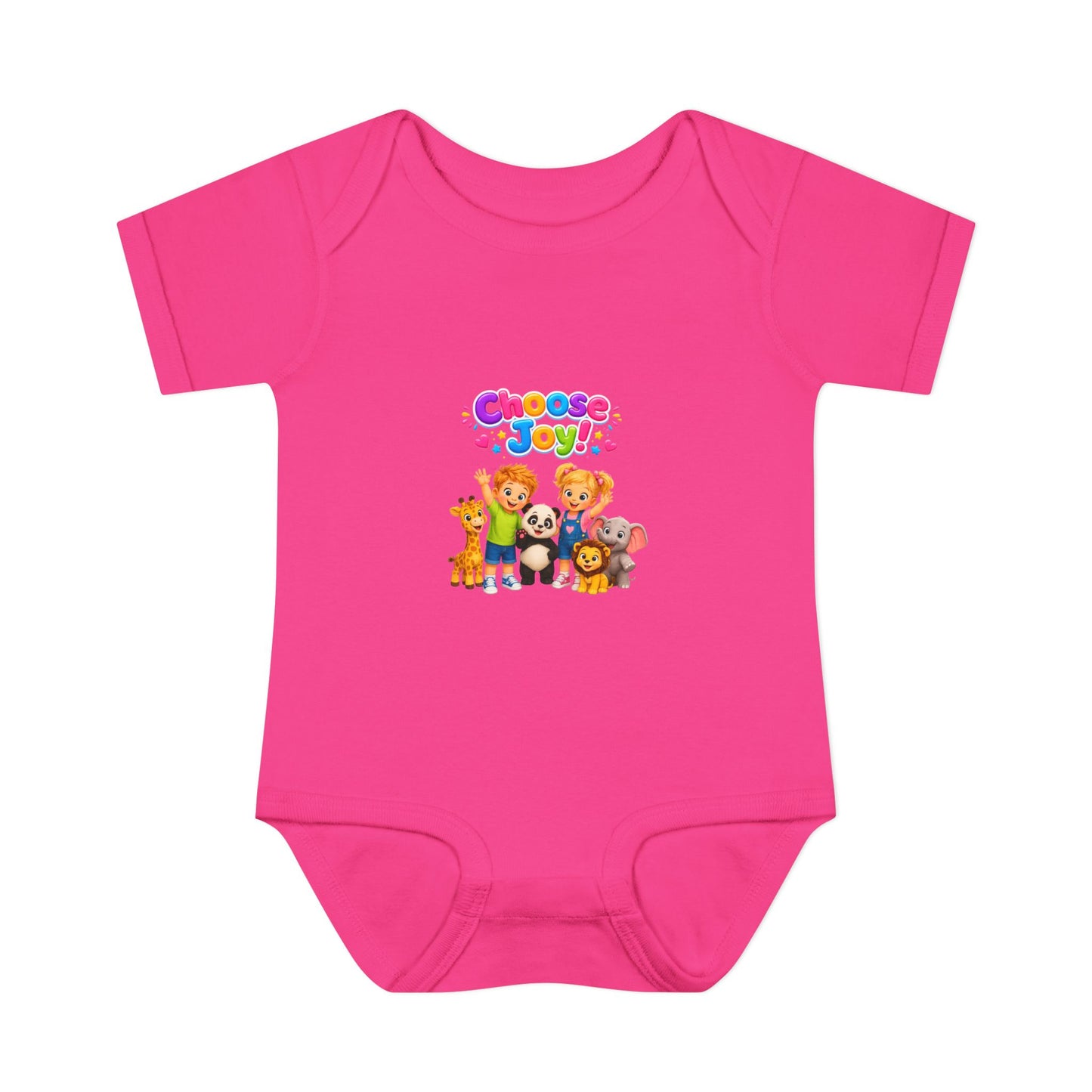 Choose Joy Baby Bodysuit — Cute Animal Crew Infant Onesie