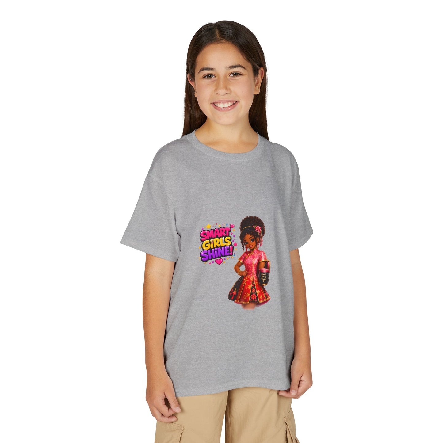 Youth T-Shirt — "Smart Girls Shine" Empowerment Tee