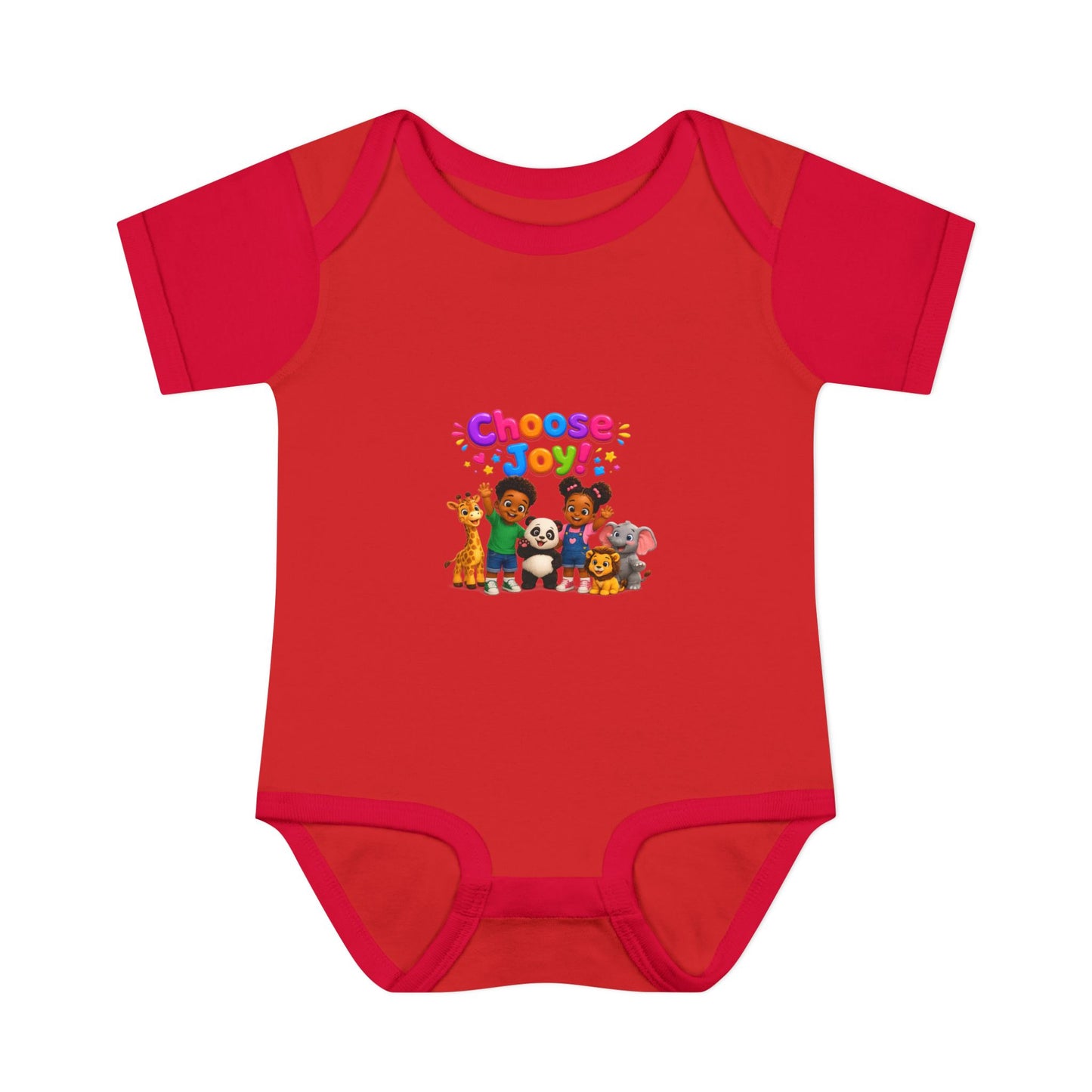 Choose Joy! Baby Bodysuit — Cute Animal Crew Infant Onesie
