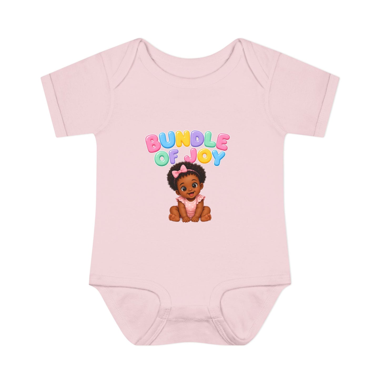 Baby Bodysuit - "Bundle of Joy" Cute African American Baby Graphic