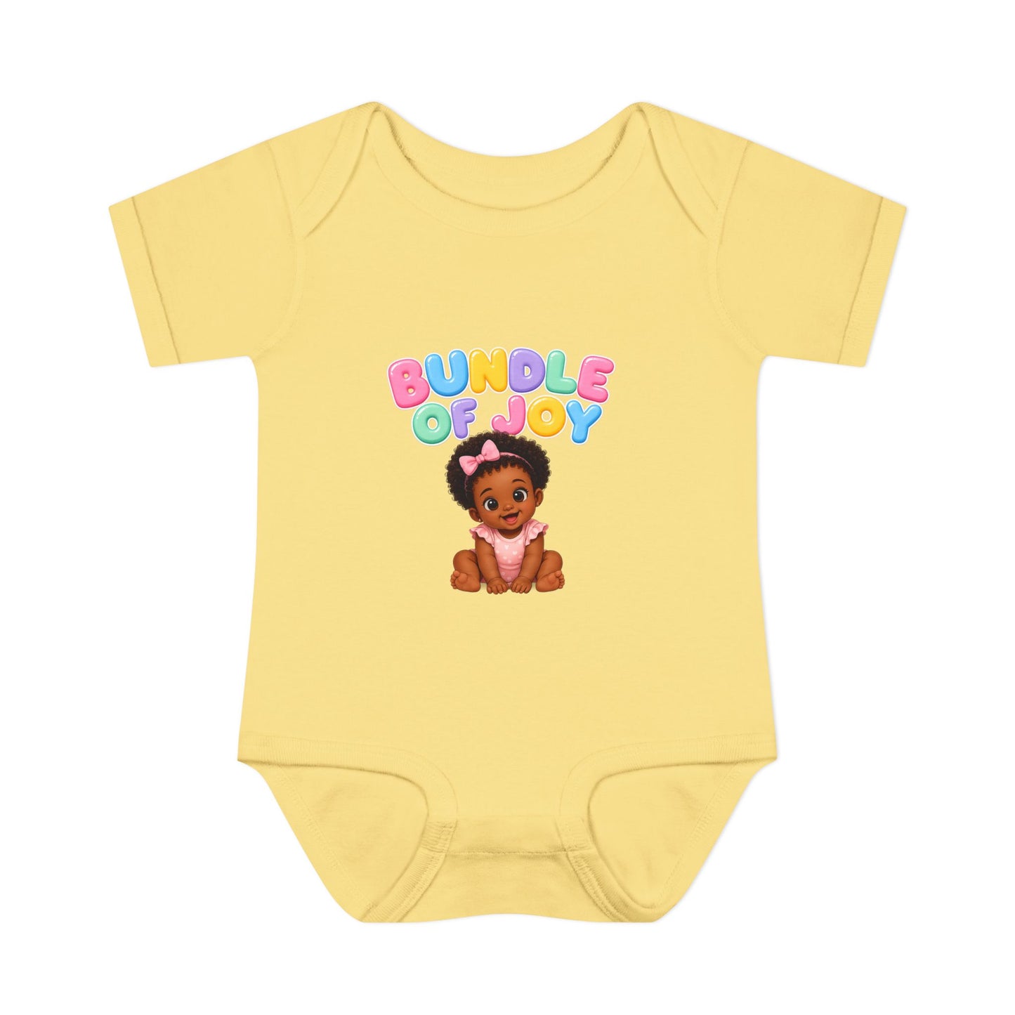 Baby Bodysuit - "Bundle of Joy" Cute African American Baby Graphic