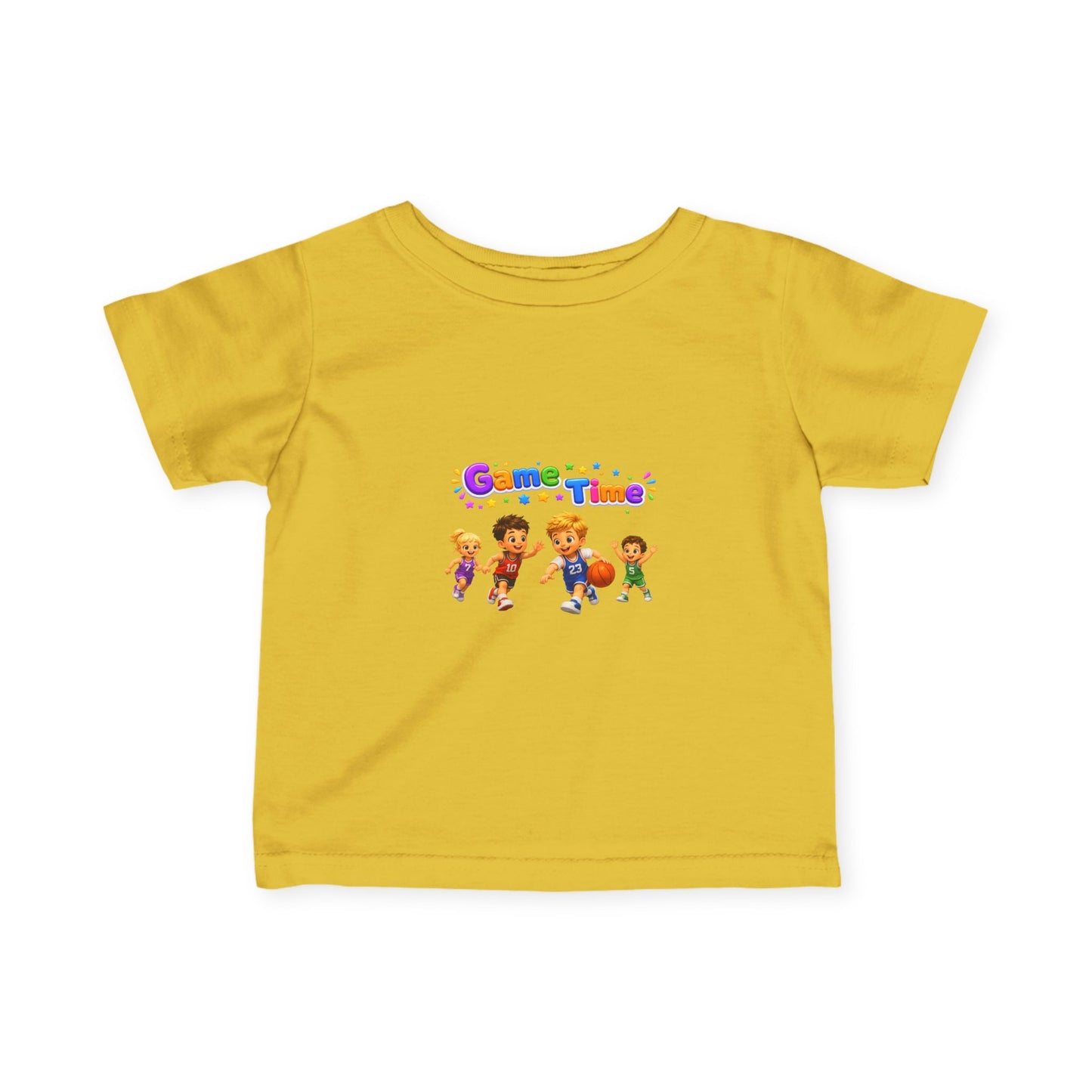 Infant Tee — "Game Time" Kids Sports Characters Graphic