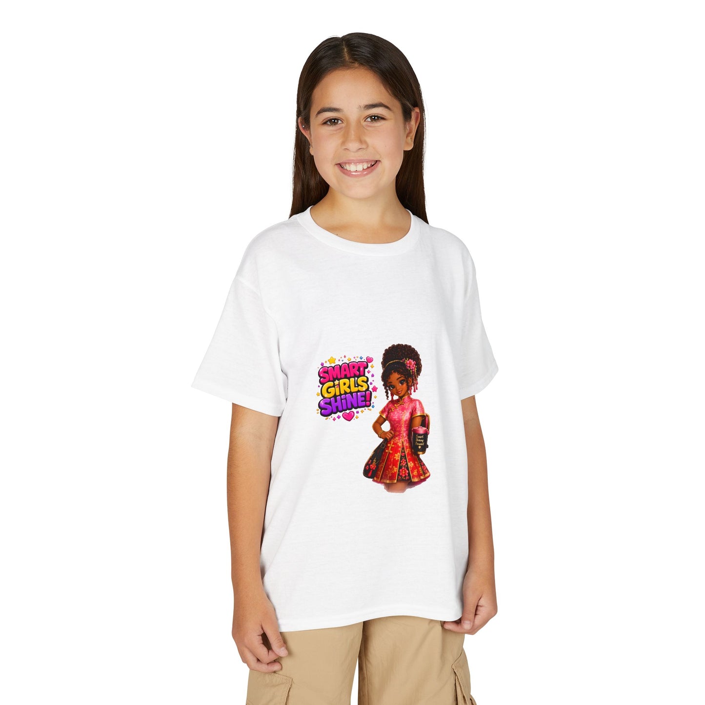 Youth T-Shirt — "Smart Girls Shine" Empowerment Tee