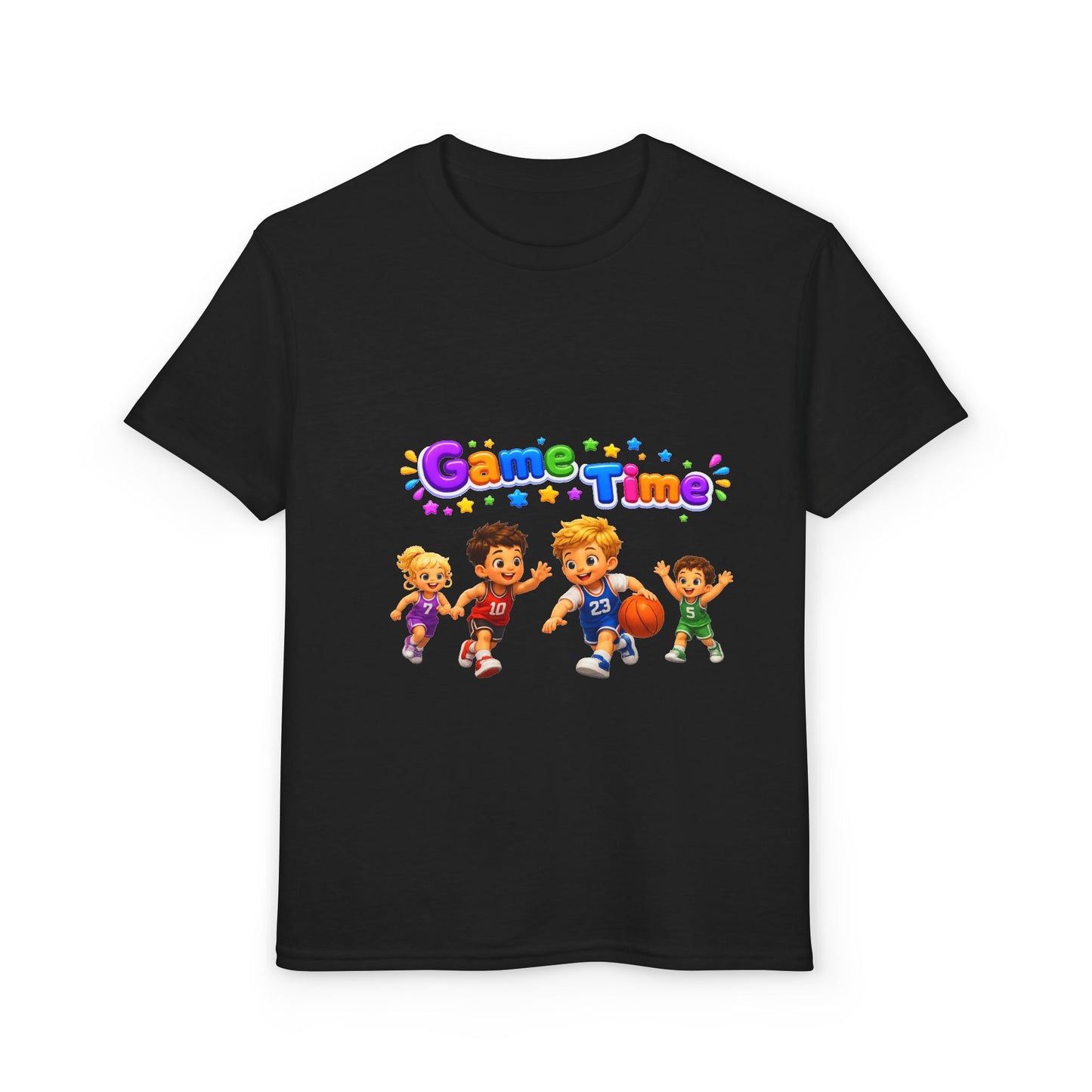 Kids T-Shirt — "Game Time" Playful Sports Graphic Tee for Boys & Girls