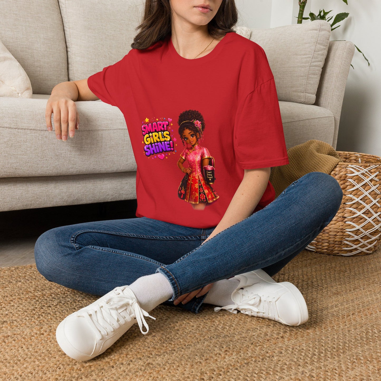 Smart Girls Shine! T-Shirt — Empowering Girl Power Graphic Tee