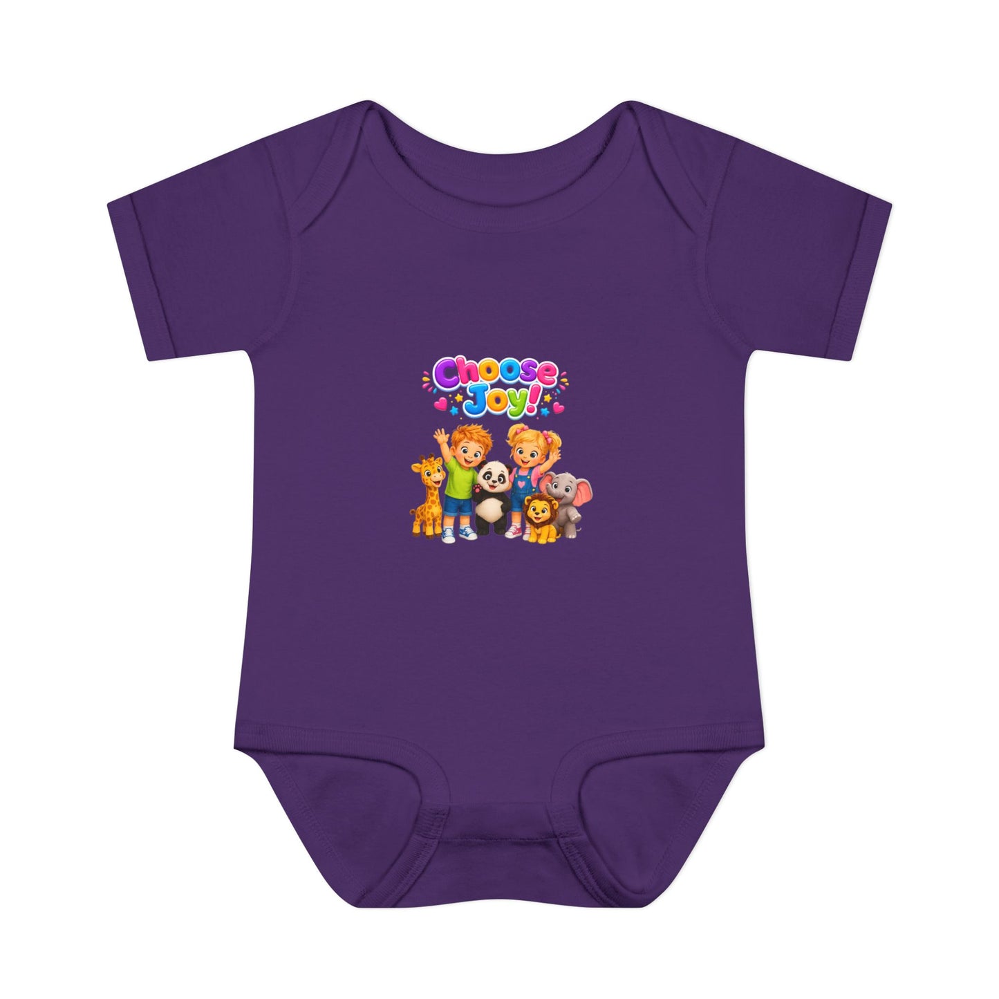 Choose Joy Baby Bodysuit — Cute Animal Crew Infant Onesie