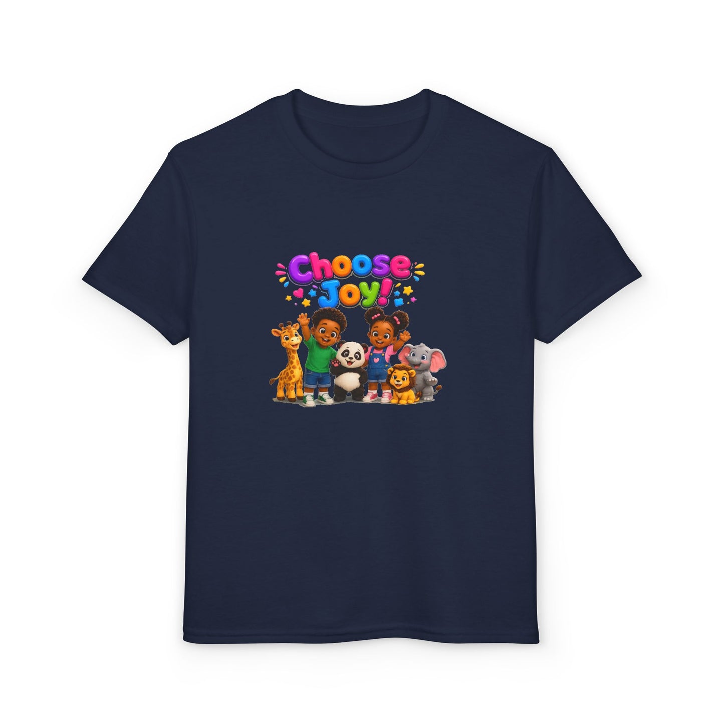 Kids T-Shirt — "Choose Joy" Cute Animal Friends Graphic Tee