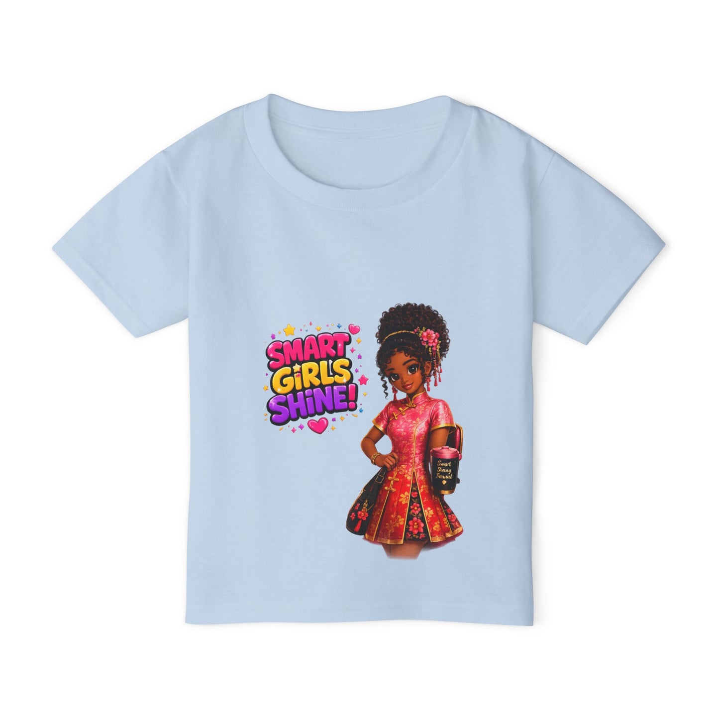 Toddler T-Shirt — "Smart Girls Shine" Empowerment Tee