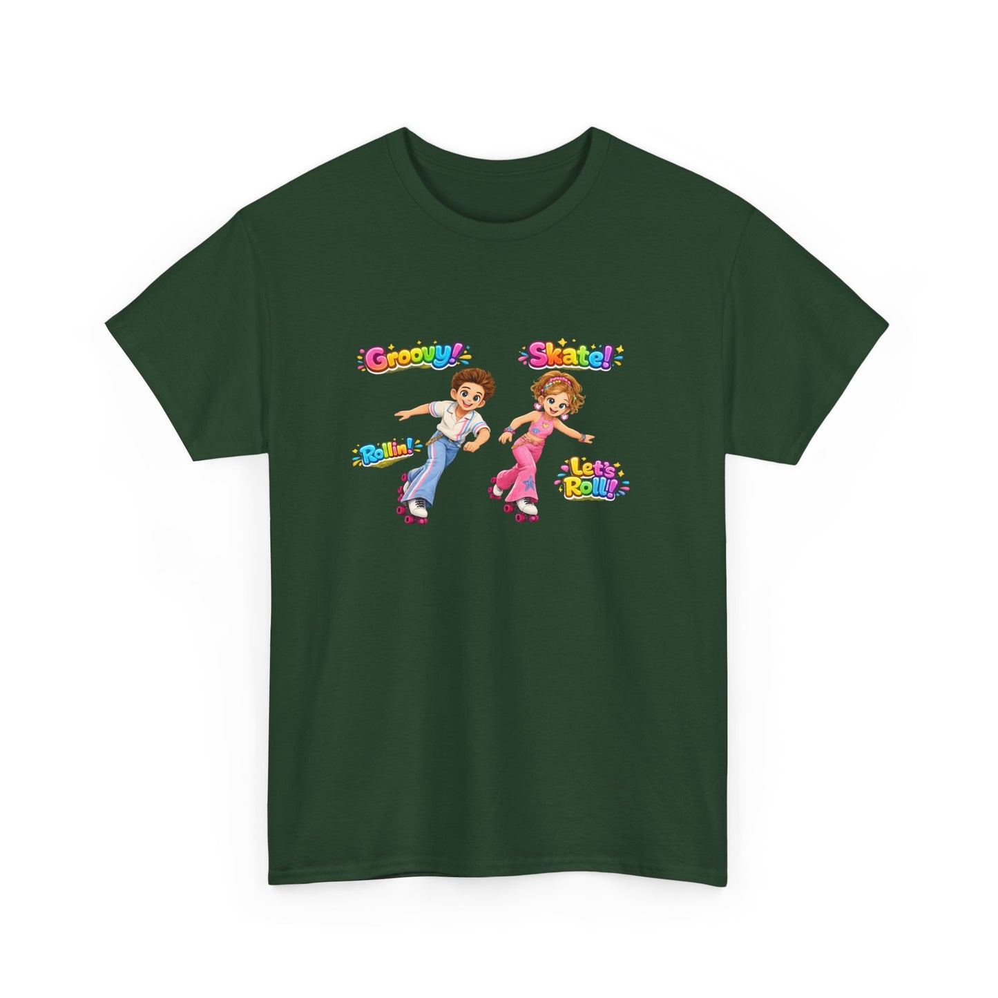 Kids Dance Party T-Shirt — "Groovy! Shake!" Retro Cartoon Kids Tee