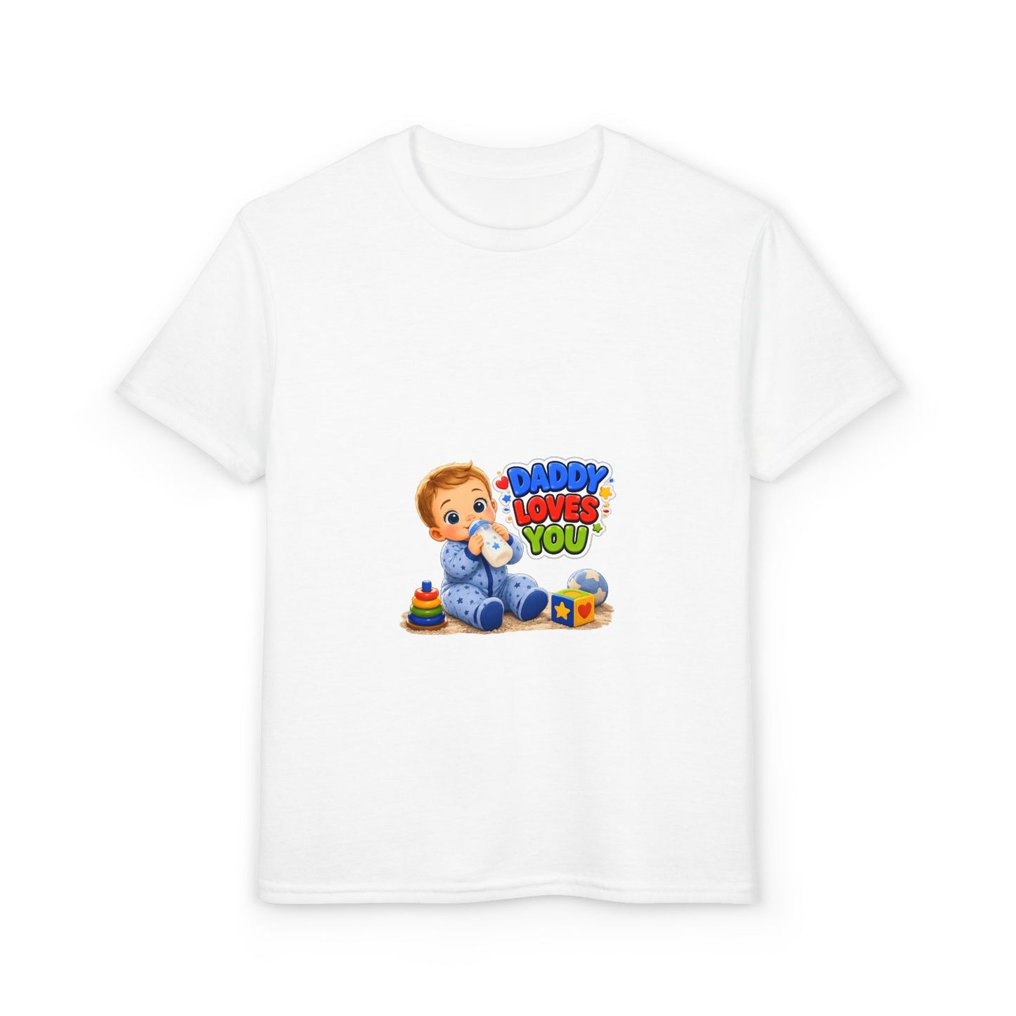 Daddy Loves You Youth T‑Shirt — Cute Baby & Toys Graphic
