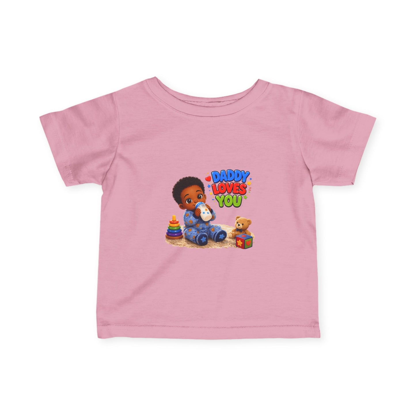 Infant Tee — "Daddy Loves You" Cute Baby Boy Graphic Shirt