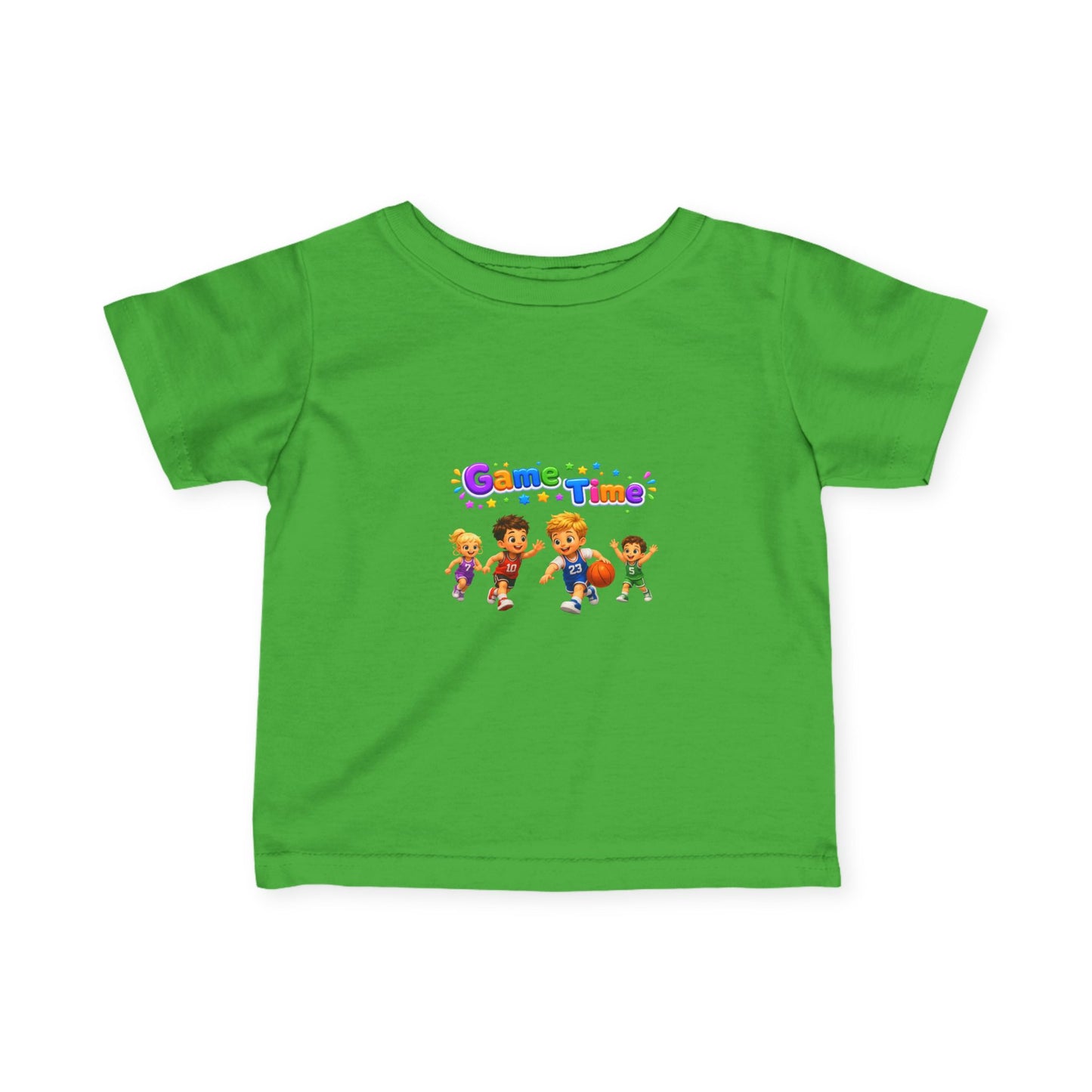 Infant Tee — "Game Time" Kids Sports Characters Graphic