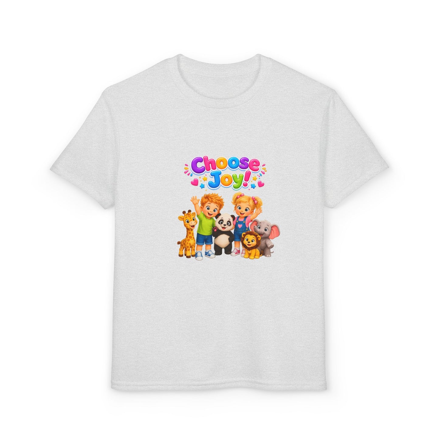Kids T-Shirt — "Choose Joy" Cute Animal Friends Graphic