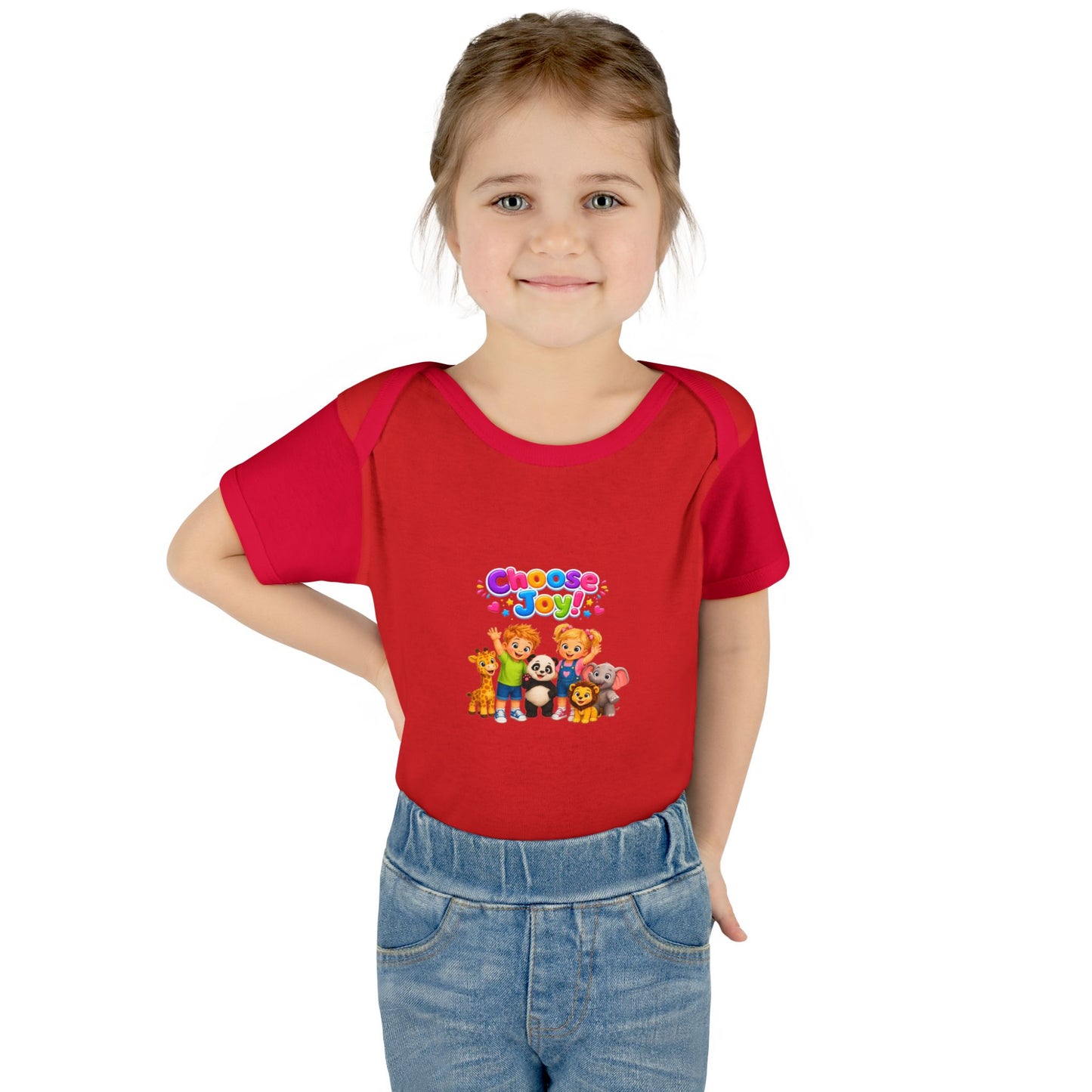 Choose Joy Baby Bodysuit — Cute Animal Crew Infant Onesie
