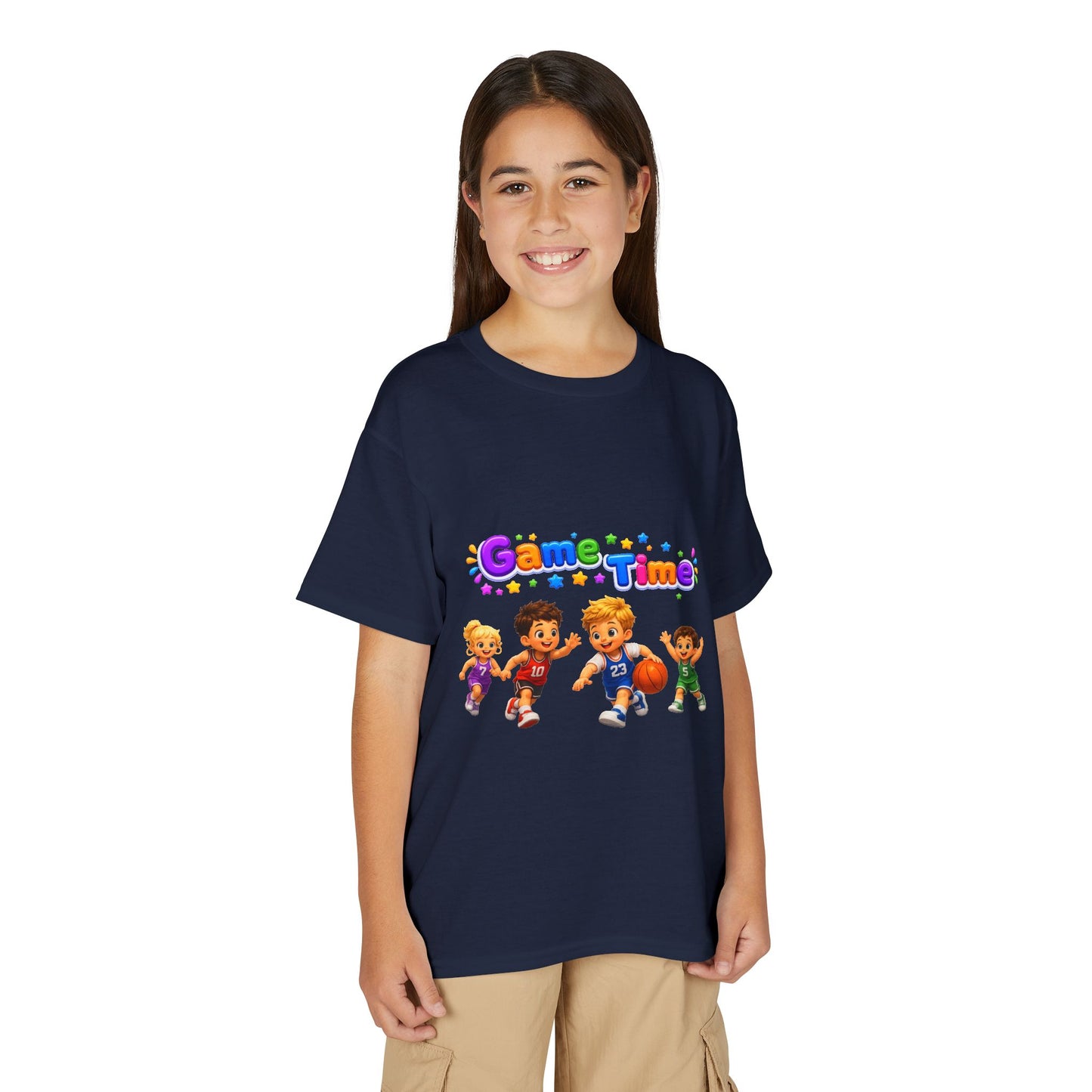 Kids T-Shirt — "Game Time" Playful Sports Graphic Tee for Boys & Girls