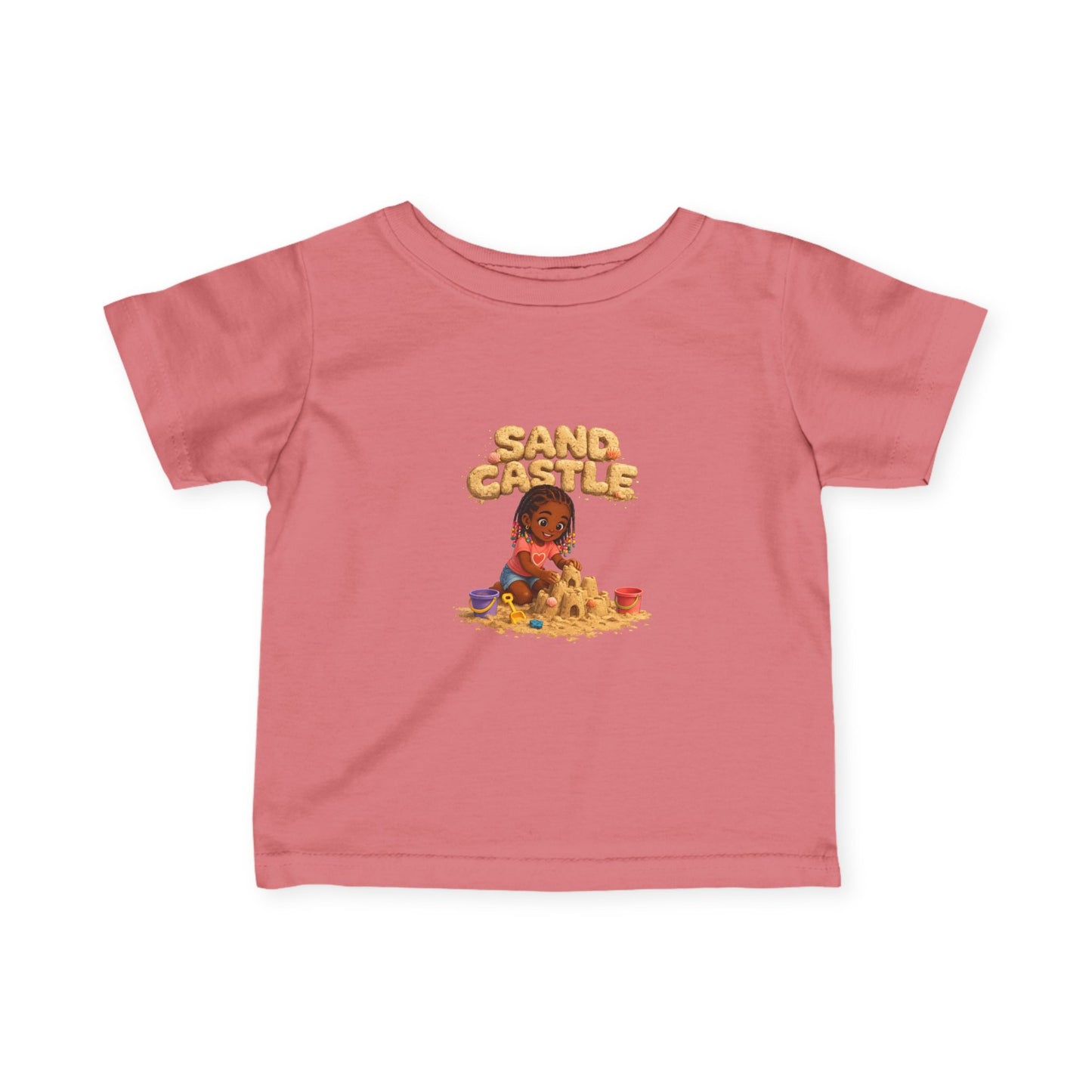 Infant Tee — "Sand Castle" Baby Beach Graphic