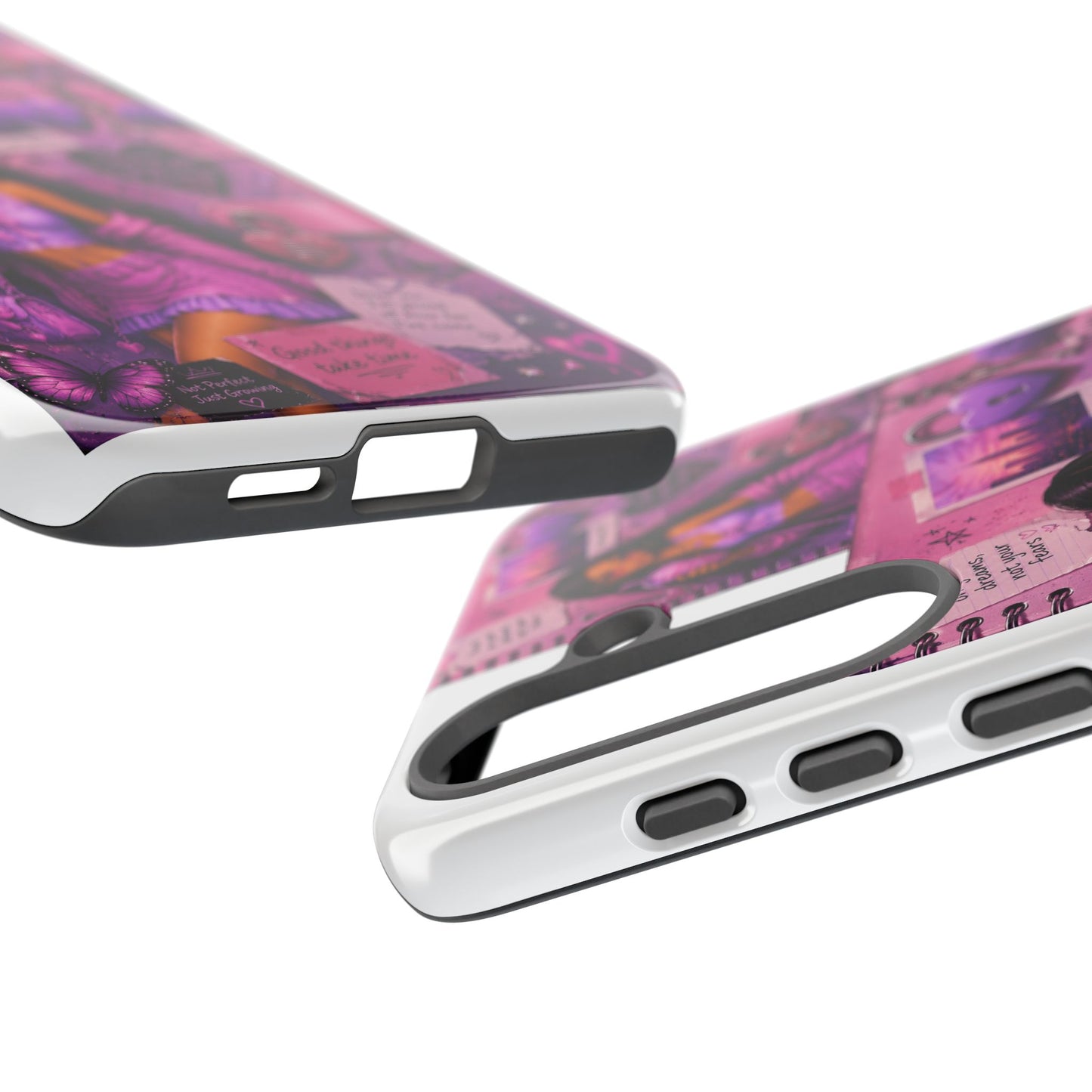 Purple Aesthetic Phone Case — Girl Collage 'Choose Yourself' Design