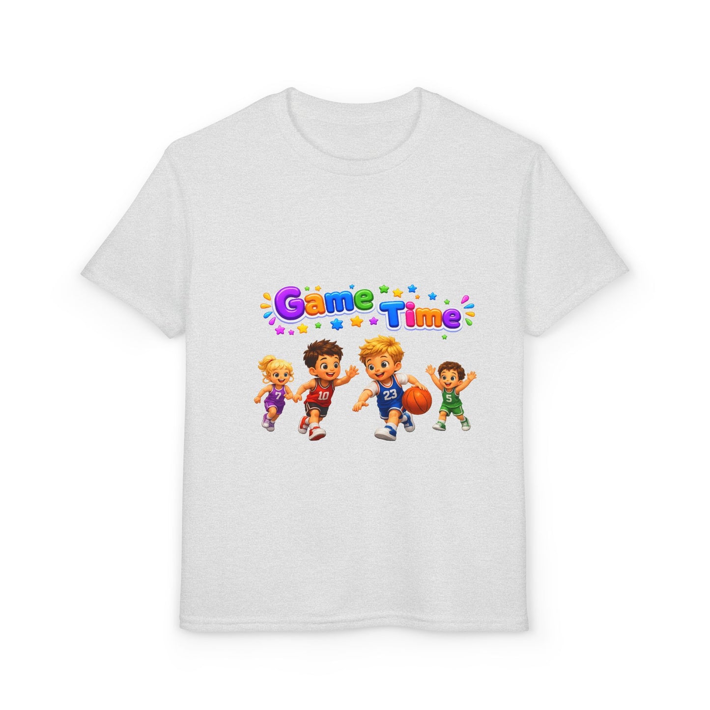 Kids T-Shirt — "Game Time" Playful Sports Graphic Tee for Boys & Girls