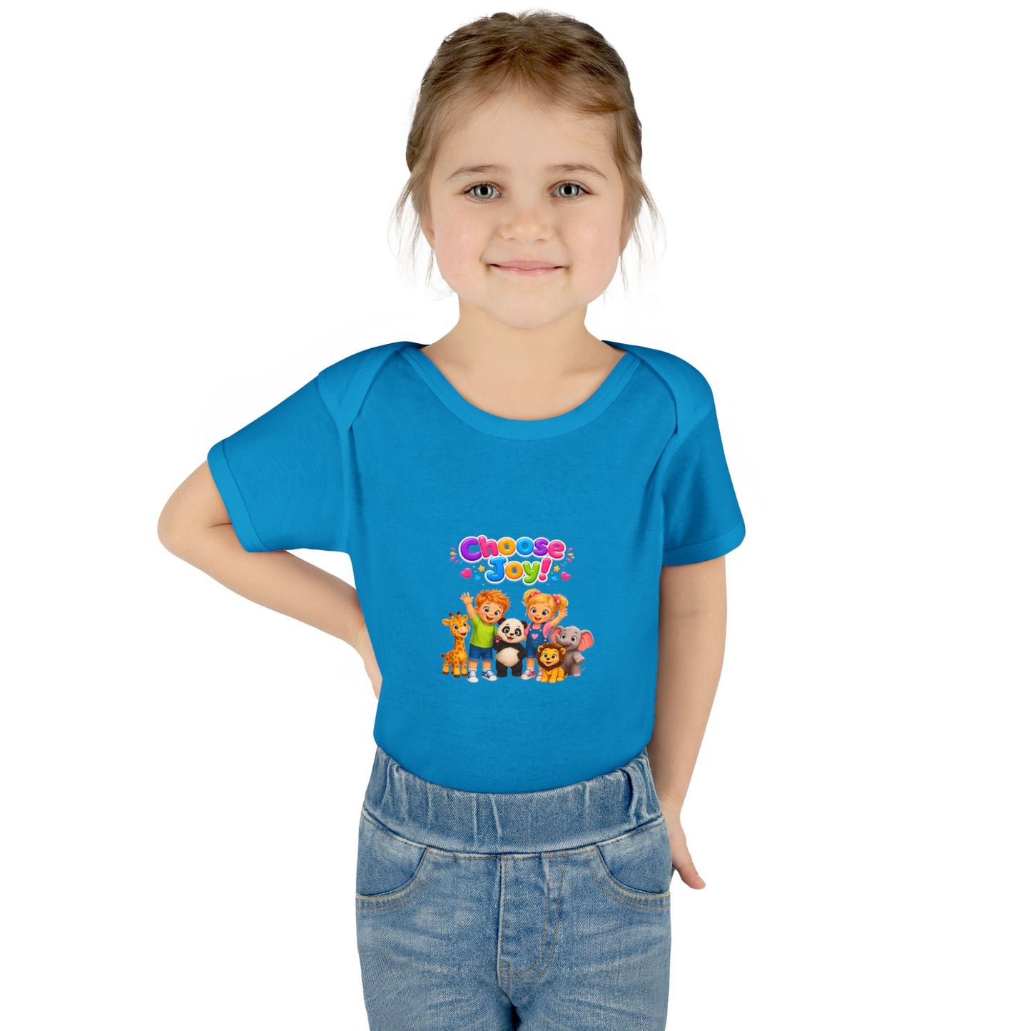 Choose Joy Baby Bodysuit — Cute Animal Crew Infant Onesie