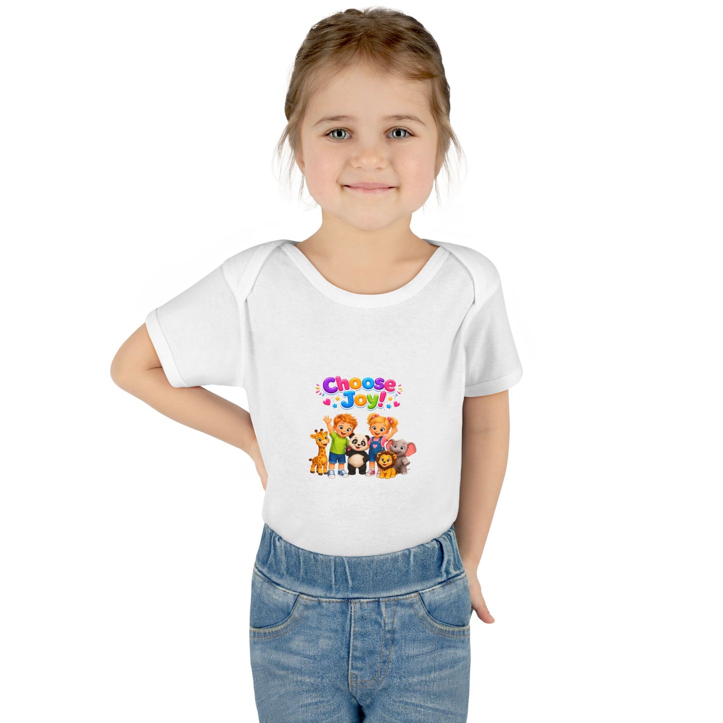 Choose Joy Baby Bodysuit — Cute Animal Crew Infant Onesie