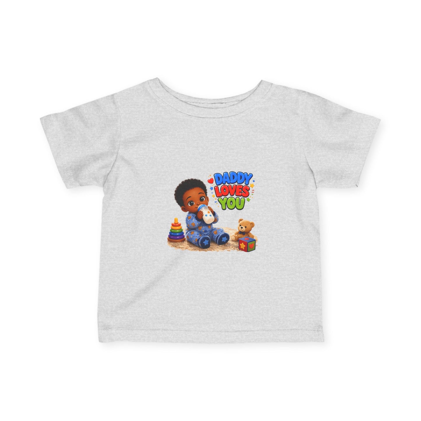 Infant Tee — "Daddy Loves You" Cute Baby Boy Graphic Shirt