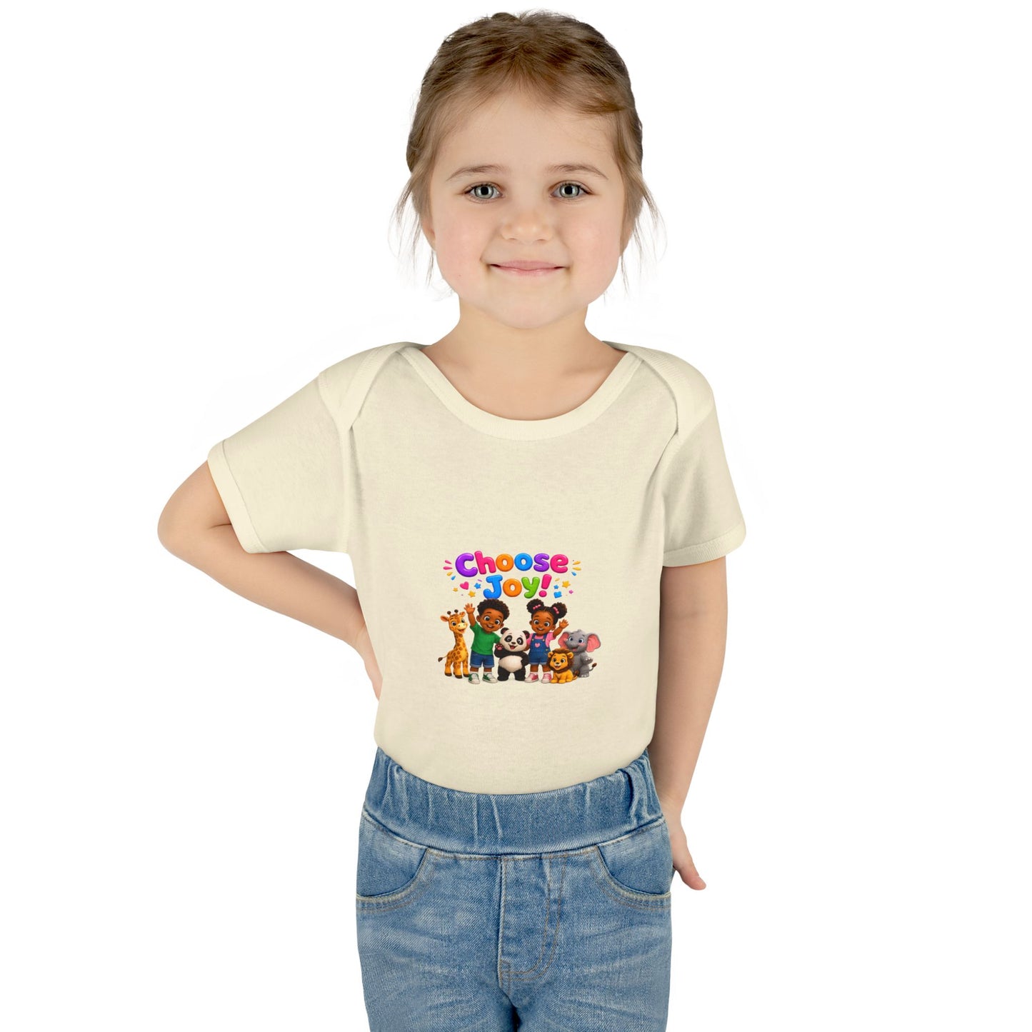 Choose Joy! Baby Bodysuit — Cute Animal Crew Infant Onesie