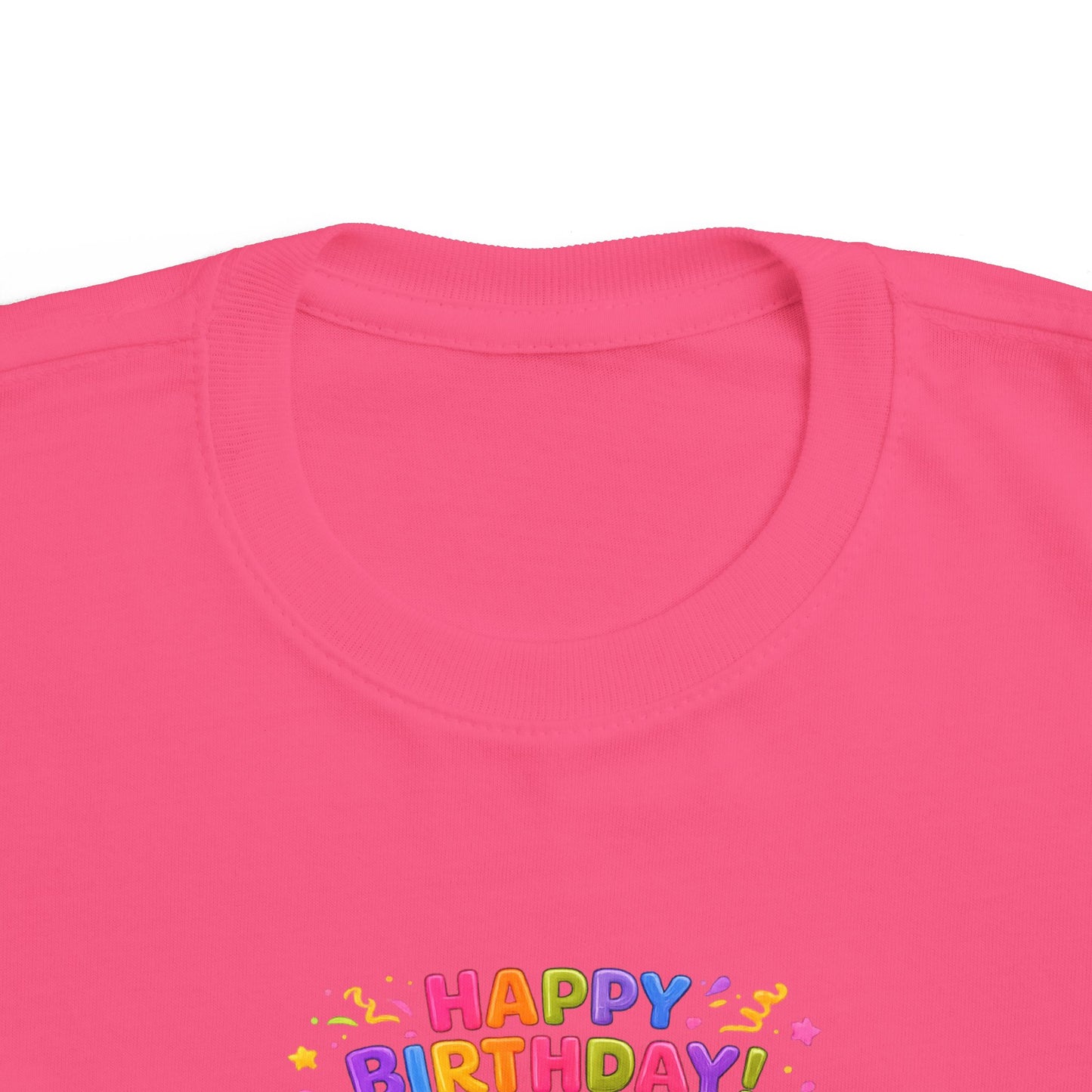 Toddler Birthday Tee — "Happy Birthday 2" Girl Balloon Party Shirt