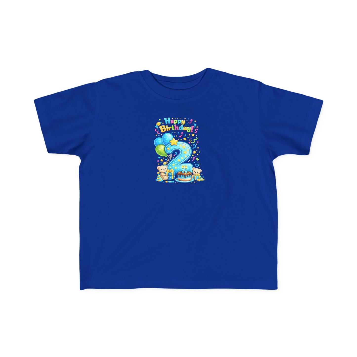 Toddler 2nd Birthday Tee — "Happy Birthday