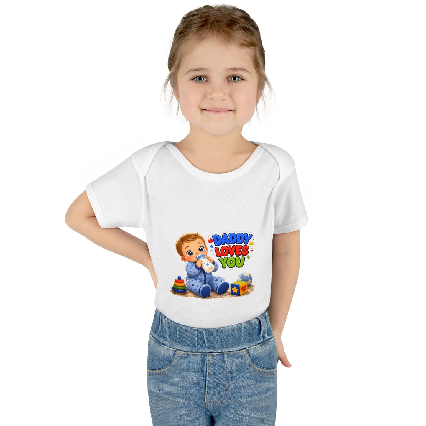 Infant Bodysuit — "Daddy Loves You" Cute Baby Graphic Onesie