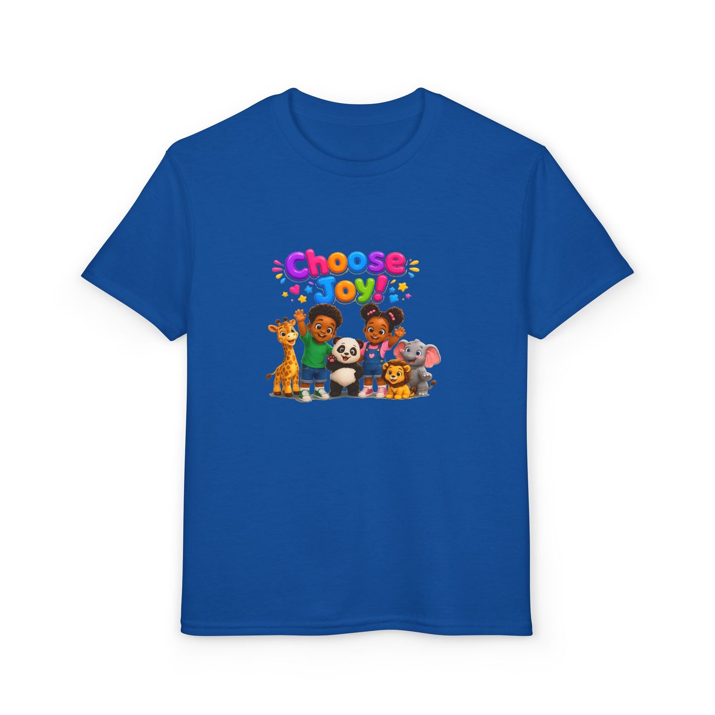 Kids T-Shirt — "Choose Joy" Cute Animal Friends Graphic Tee