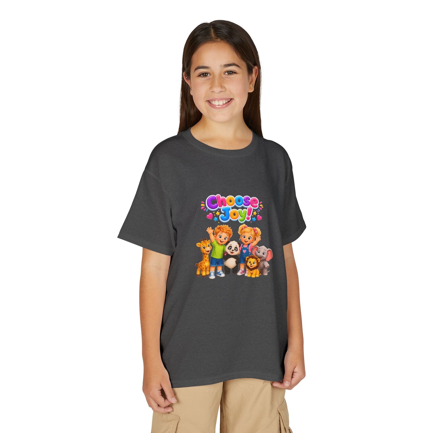 Kids T-Shirt — "Choose Joy" Cute Animal Friends Graphic