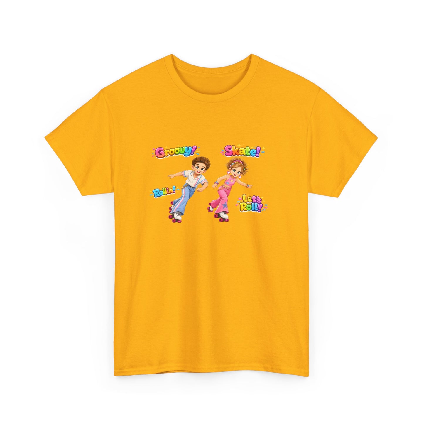Kids Dance Party T-Shirt — "Groovy! Shake!" Retro Cartoon Kids Tee