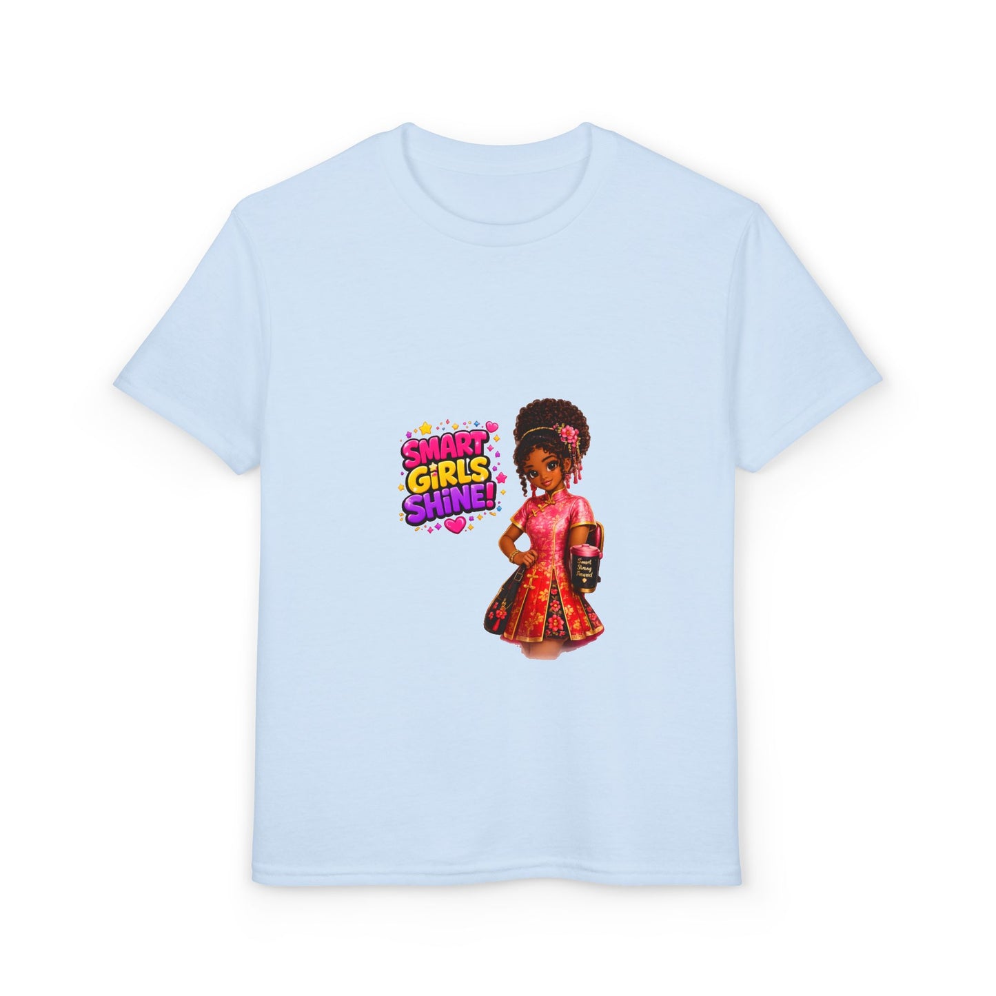 Youth T-Shirt — "Smart Girls Shine" Empowerment Tee
