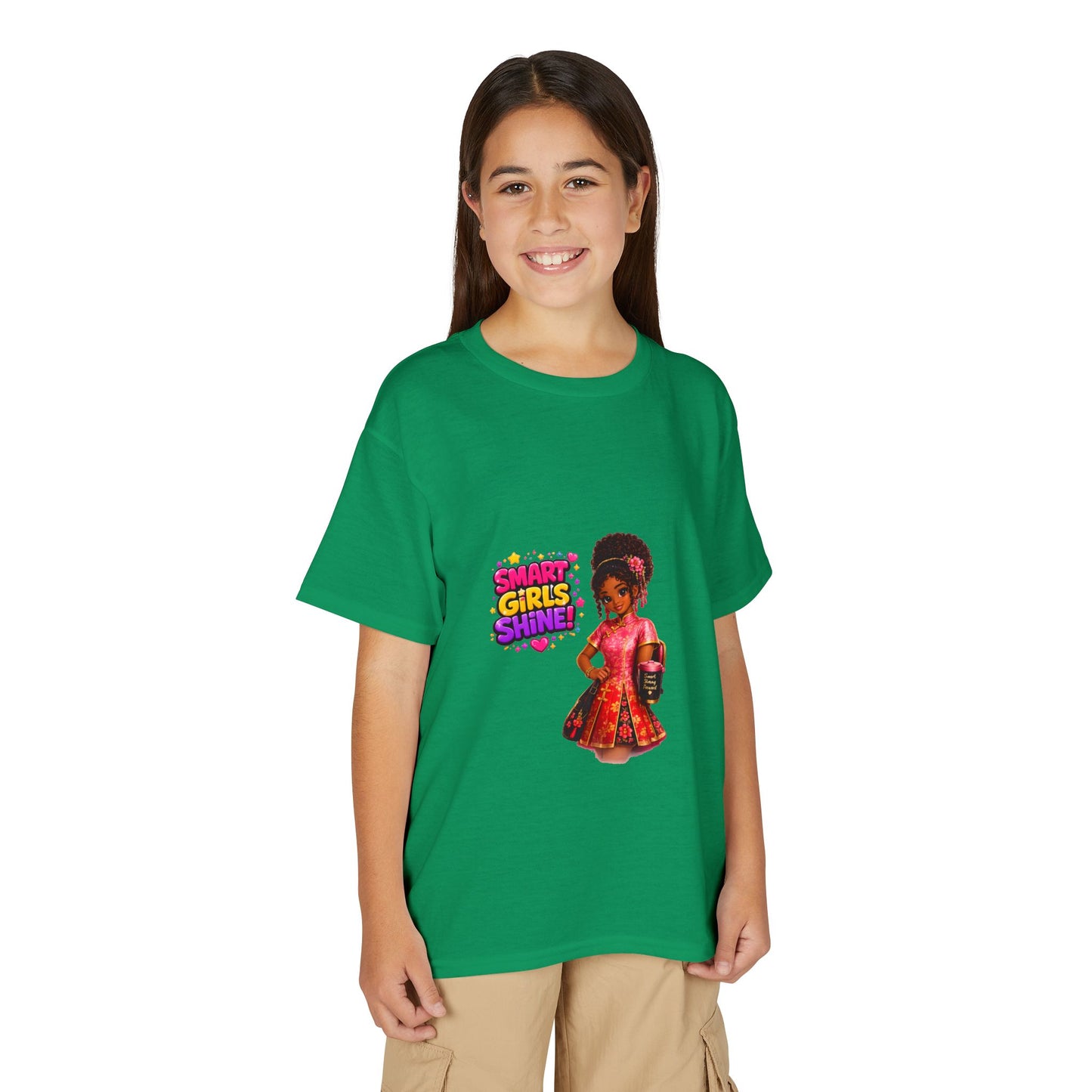 Youth T-Shirt — "Smart Girls Shine" Empowerment Tee